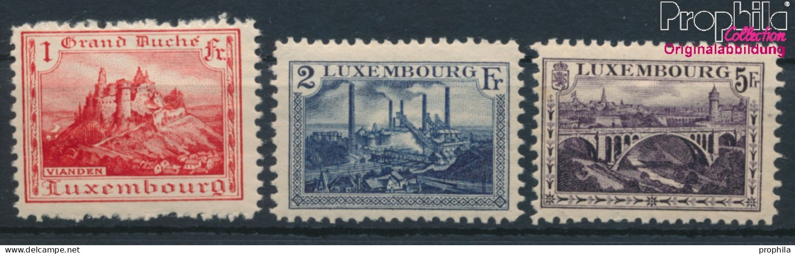 Luxemburg 134-136 (kompl.Ausg.) Postfrisch 1921 Freimarken: Landschaften (10368817 - Neufs