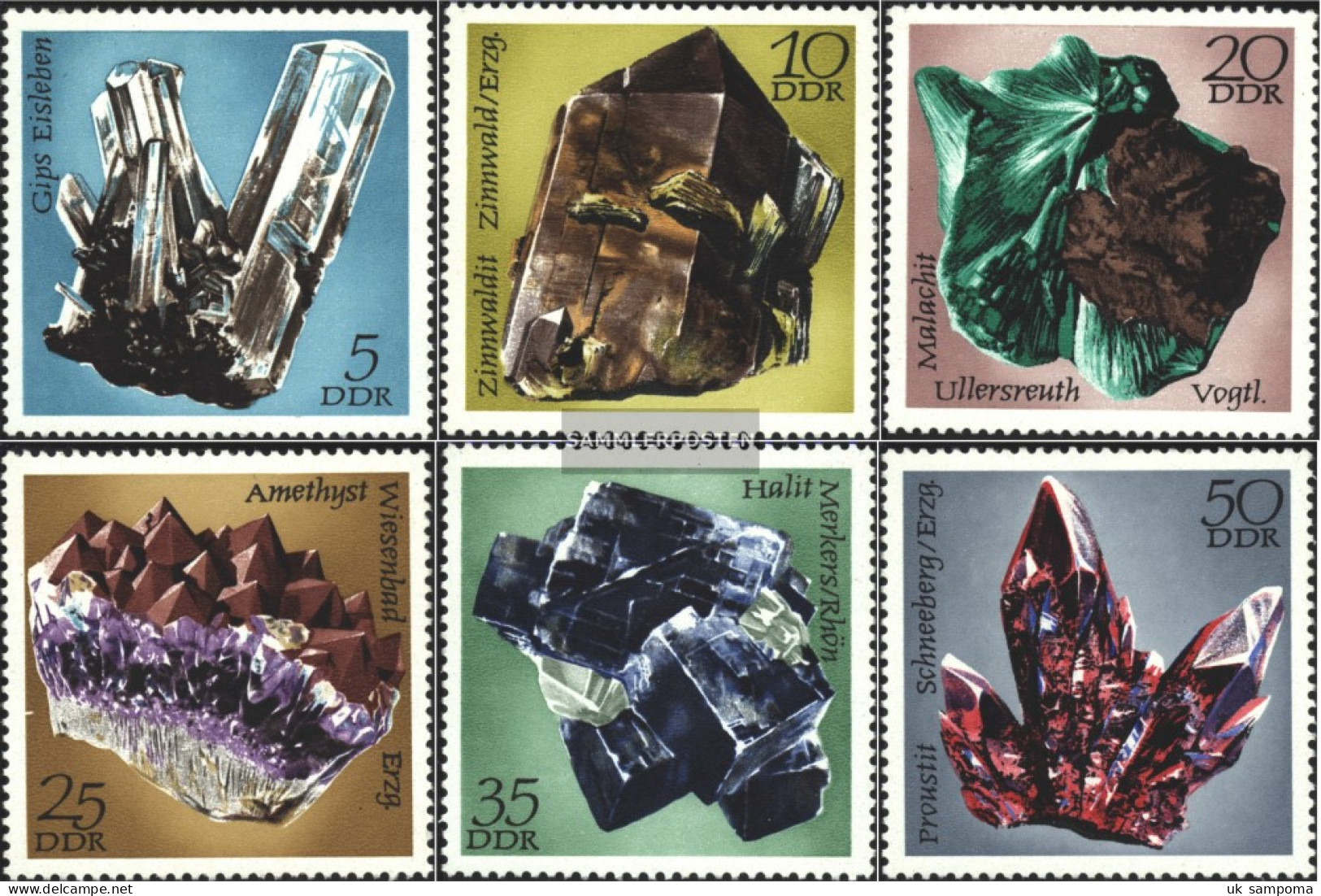 DDR 1737-1742 (complete.issue) Unmounted Mint / Never Hinged 1972 Mineral Discoveries - Unused Stamps