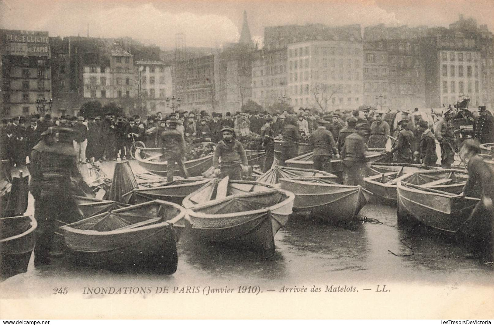 FRANCE - Paris - Inondations De 1910 - Arrivée Des Matelots - Animé - Carte Postale Ancienne - Inondations De 1910
