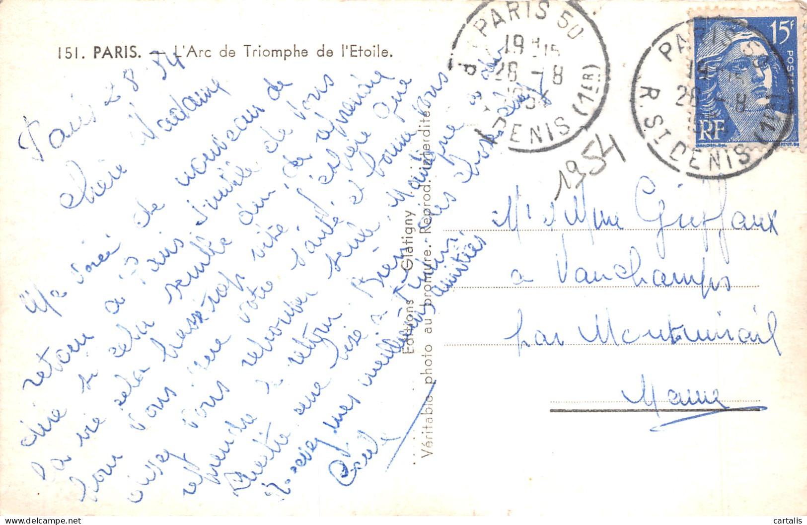 75-PARIS L ARC DE TRIOMPHE DE L ETOILE-N°4166-E/0171 - Arc De Triomphe