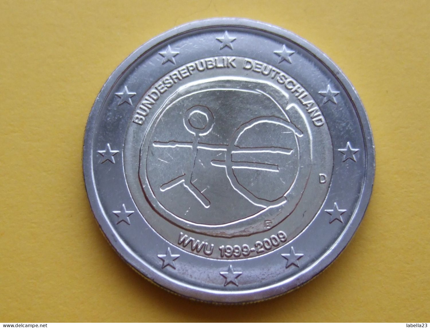 2 Euro Gedenkmünze 2009 -"Wirtschafts/ Währungs-Union", Ausg.D - Deutschland