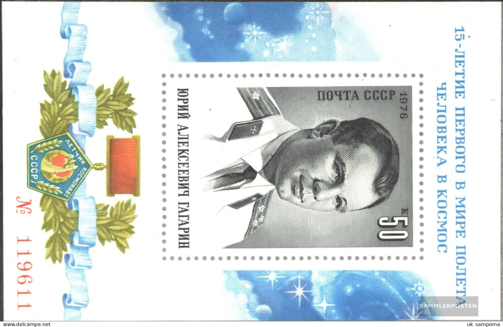 Soviet Union Block111 (complete Issue) Unmounted Mint / Never Hinged 1976 Day The Cosmonaut - Ungebraucht