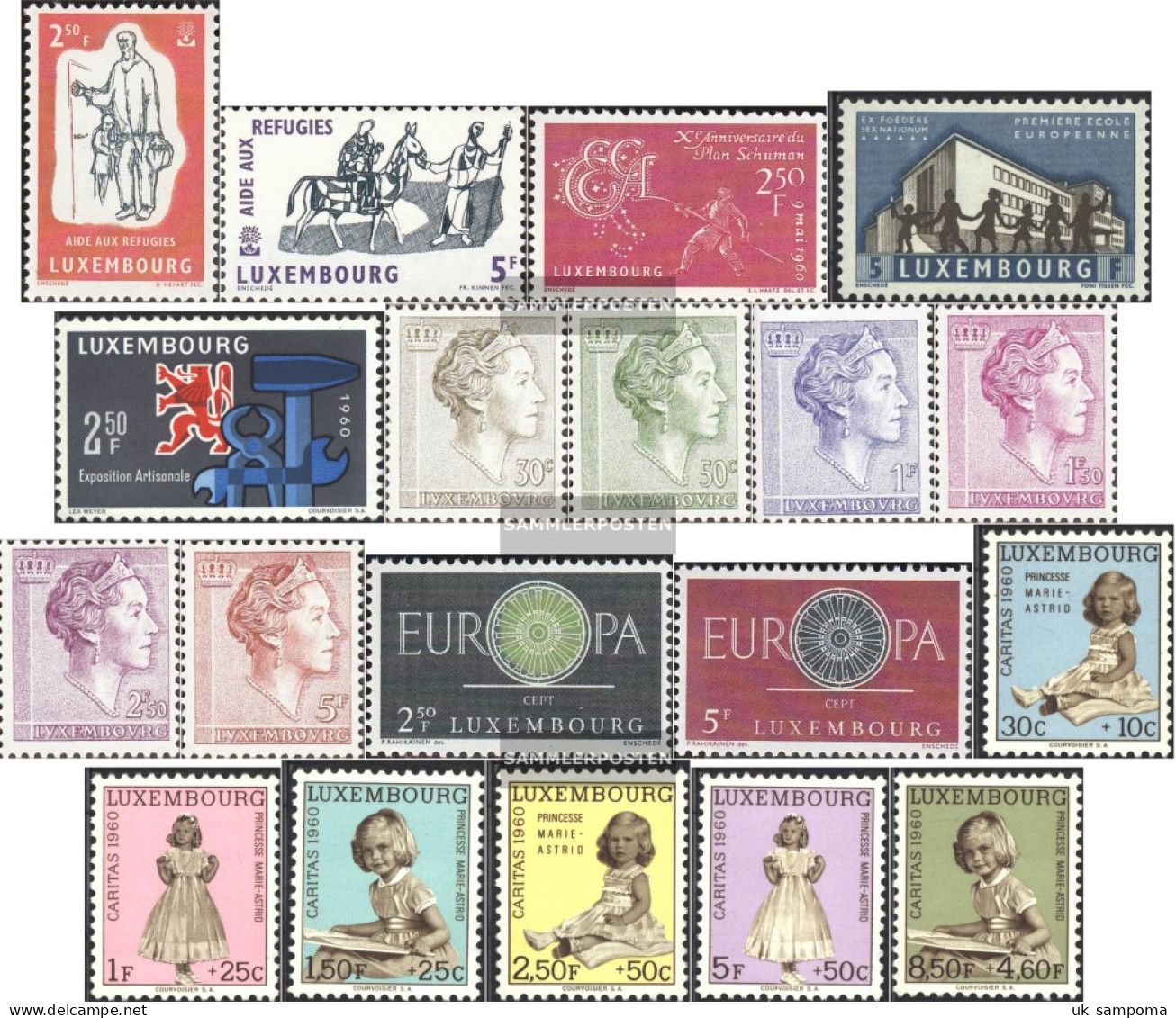 Luxembourg Unmounted Mint / Never Hinged Refugee Years 1960 RefUgee YeArs, CAritAs EUrope U.A - Unused Stamps