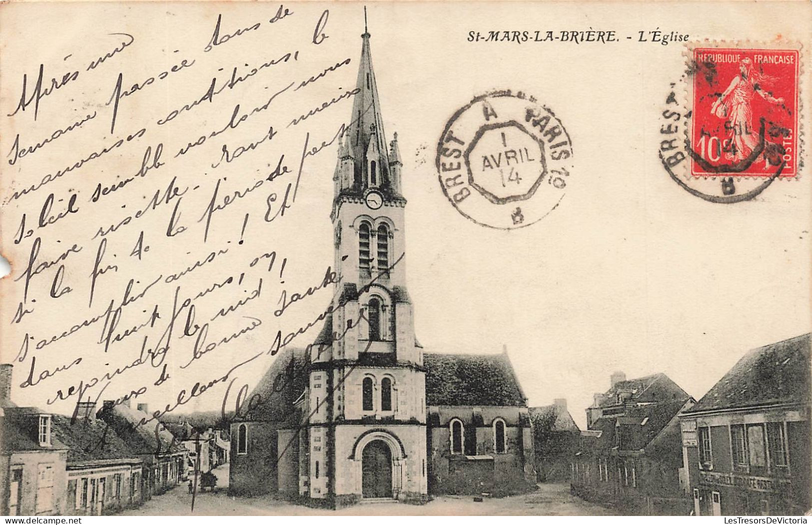 FRANCE - Saint Mars La Brière - L'église - Carte Postale Ancienne - Autres & Non Classés