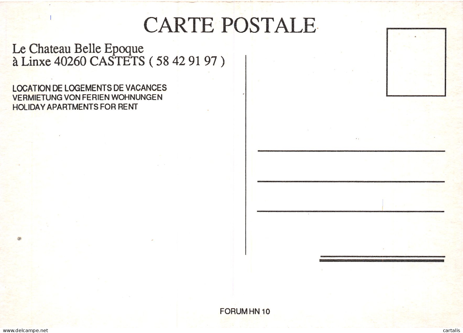 40-CASTETS LE CHATEAU BELLE EPOQUE-N°4167-C/0147 - Altri & Non Classificati