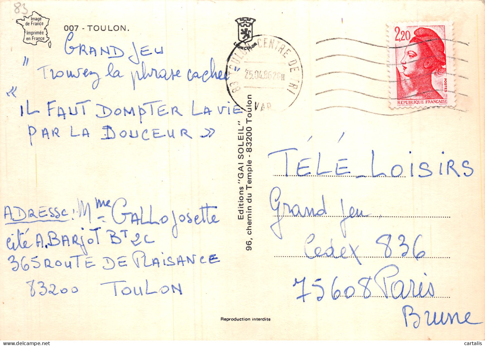 83-TOULON-N°4167-B/0351 - Toulon