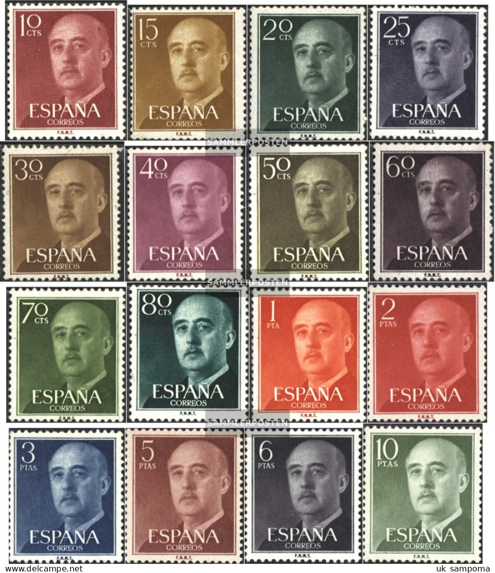 Spain 1040-1055 (complete Issue) Unmounted Mint / Never Hinged 1955 Francisco Franco - Neufs
