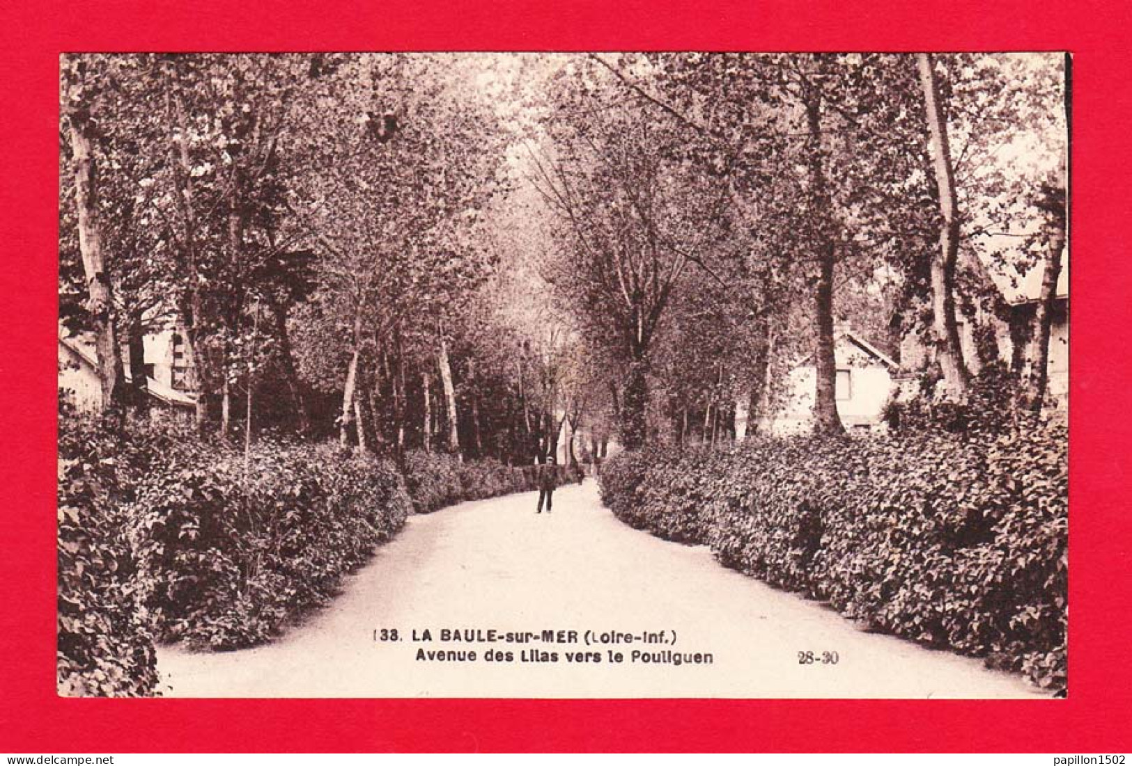 F-44-La Baule-12P6 L'avenue Des Lilas Vers Le Pouliguen, Petite Animation, Cpa BE - La Baule-Escoublac