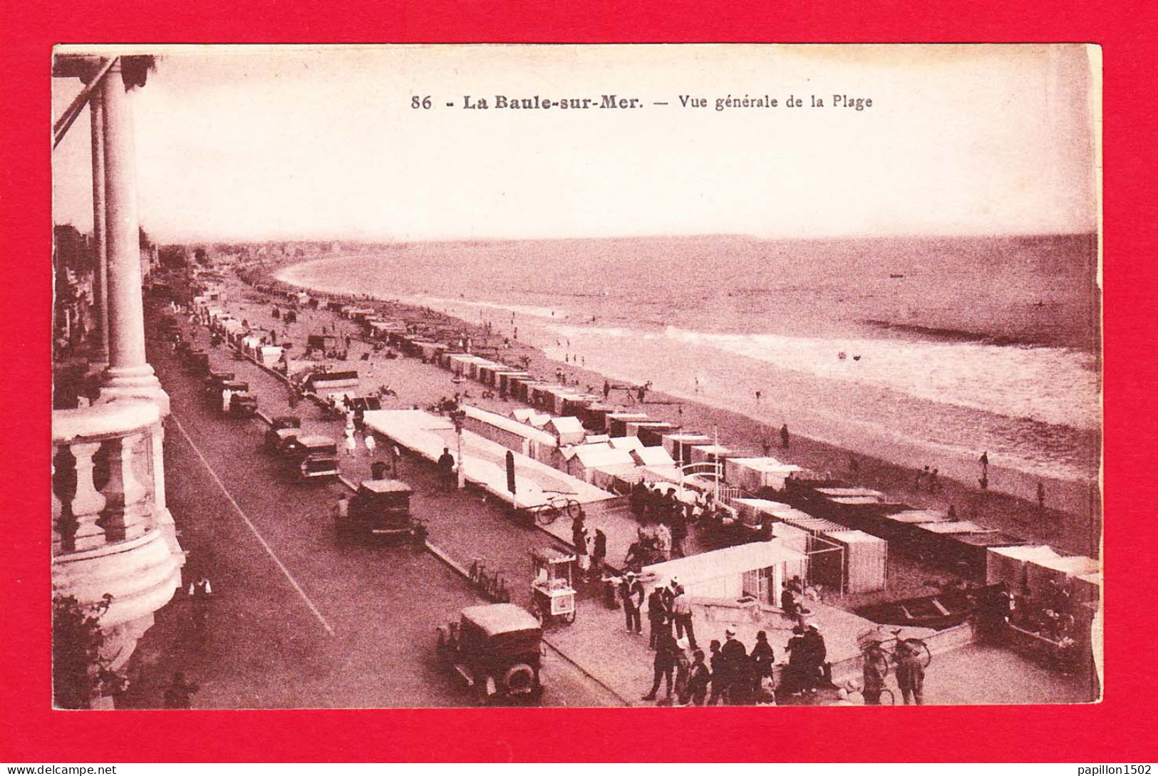 F-44-La Baule-15PH12 Vue Générale De La Plage, Voir Les Très Vieilles Voitures, Cpa - La Baule-Escoublac