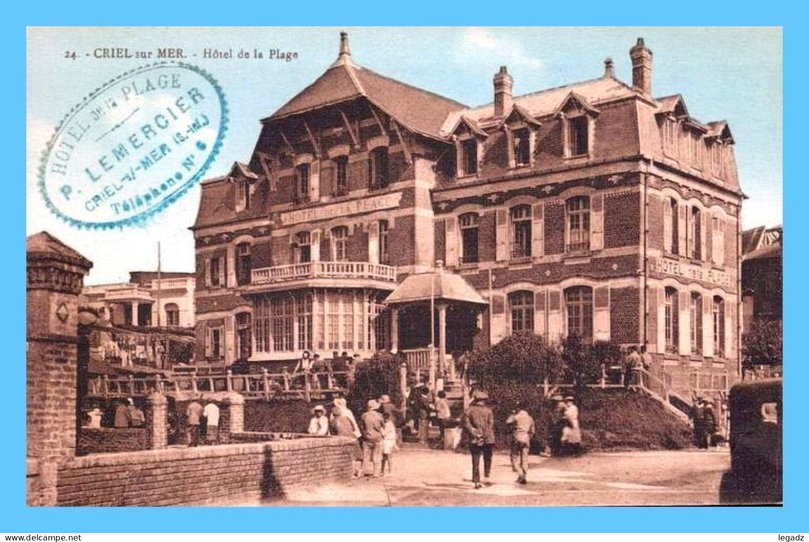 CPA Bleu-brun - Criel-sur-Mer (76) - 24. Hôtel De La Plage - Criel Sur Mer
