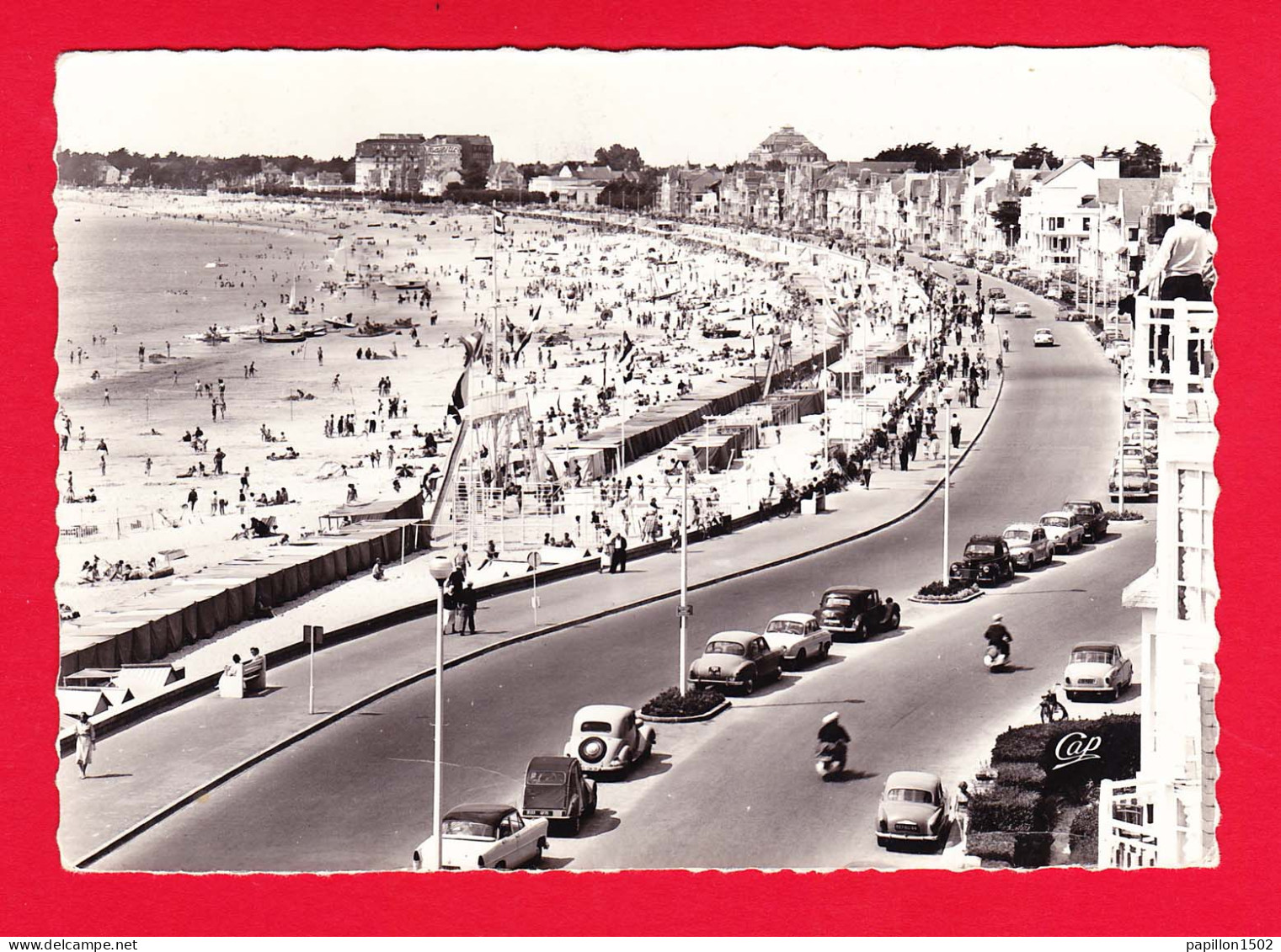 F-44-La Baule-19PH21 Le Remblai Vers Le Pouliguen, Type Photo, Voir Les Vieilles Voitures - La Baule-Escoublac