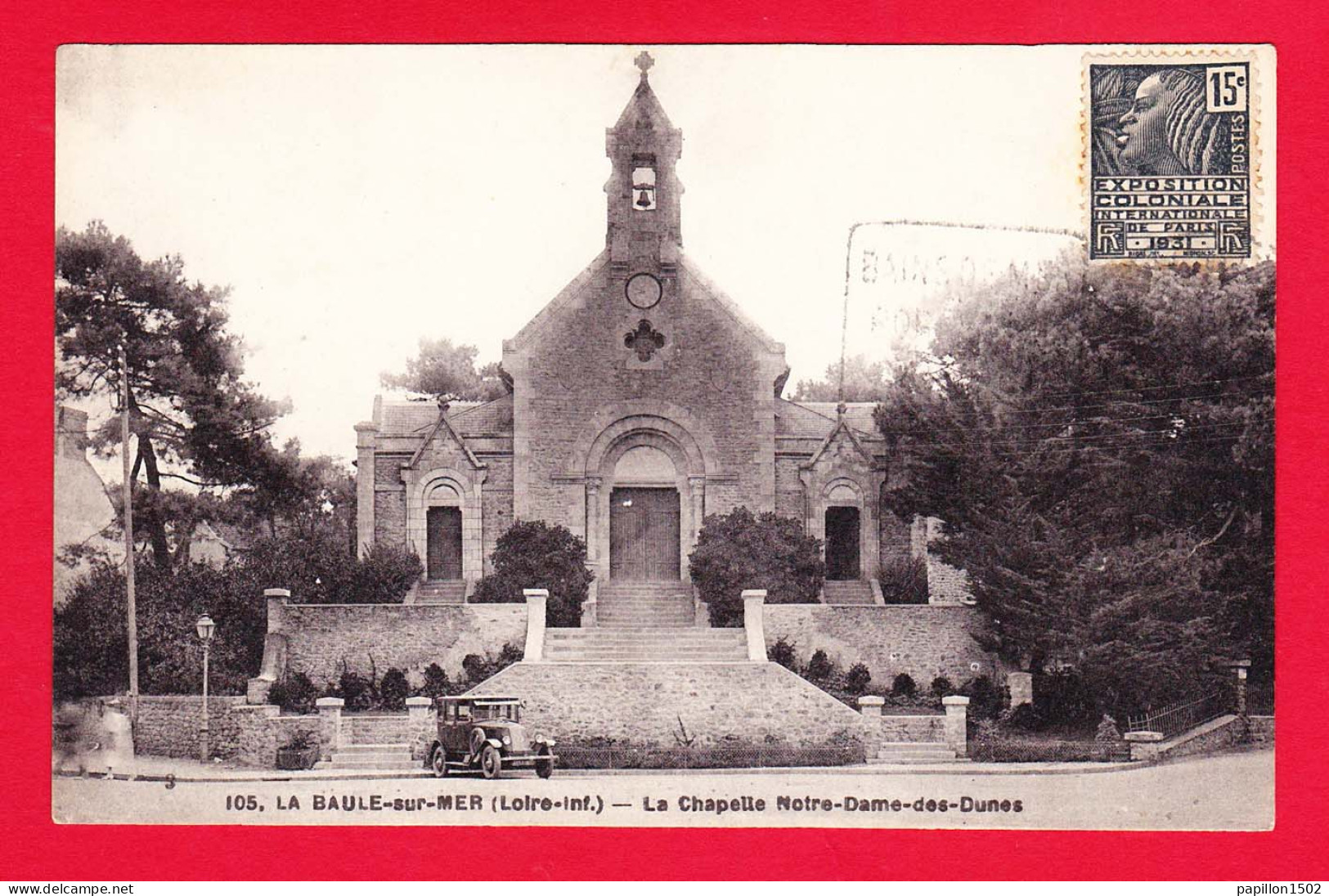 F-44-La Baule-24PH27 La Chapelle Notre Dame Des Dunes, Très Vieille Voiture, Cpa BE - La Baule-Escoublac