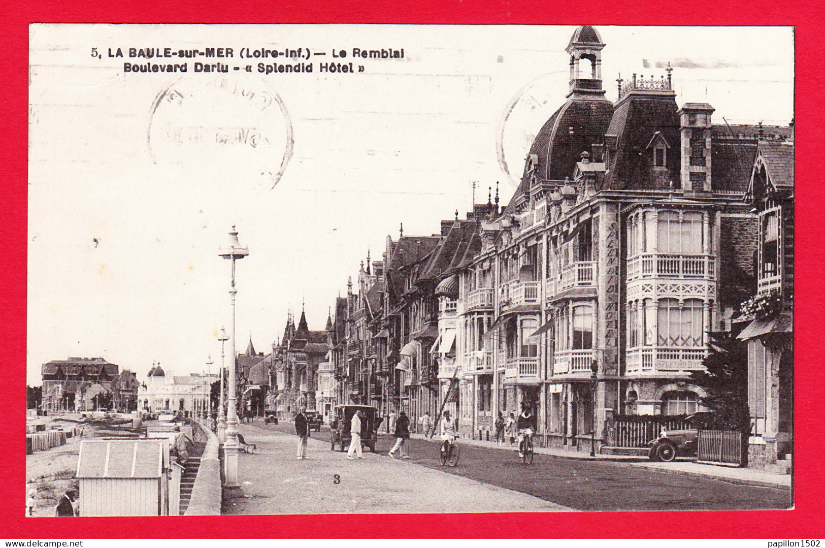 F-44-La Baule-26PH31 Le Remblai, Le Boulevard Darlu, Le Splendid Hôtel, Animation, Vieilles Voitures, Cpa BE - La Baule-Escoublac