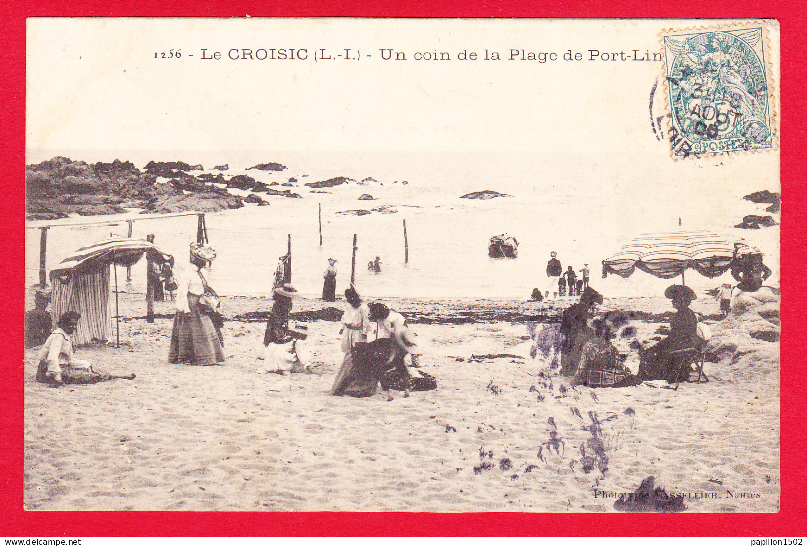 F-44-Le Croisic-08P23 Un Coin De La Plage De Port Lin, Animation, Cpa - Le Croisic