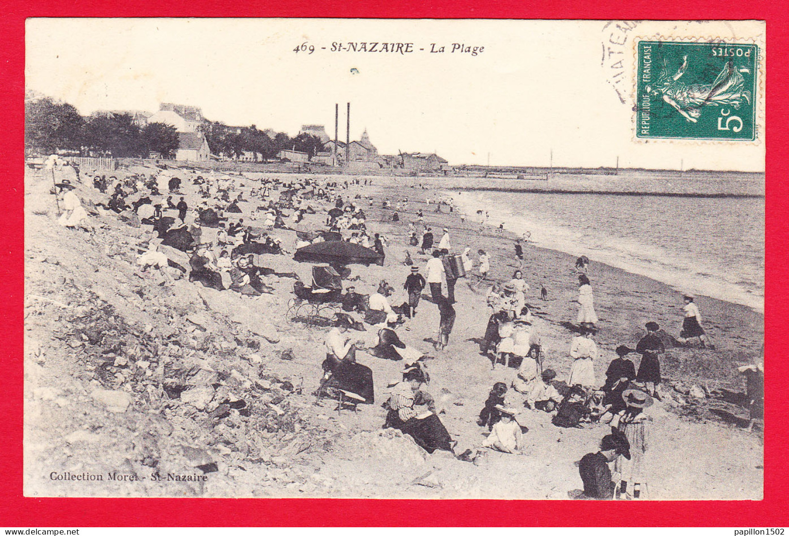 F-44-Saint Nazaire-09P23 La Plage, Belle Animation, Cpa BE - Saint Nazaire