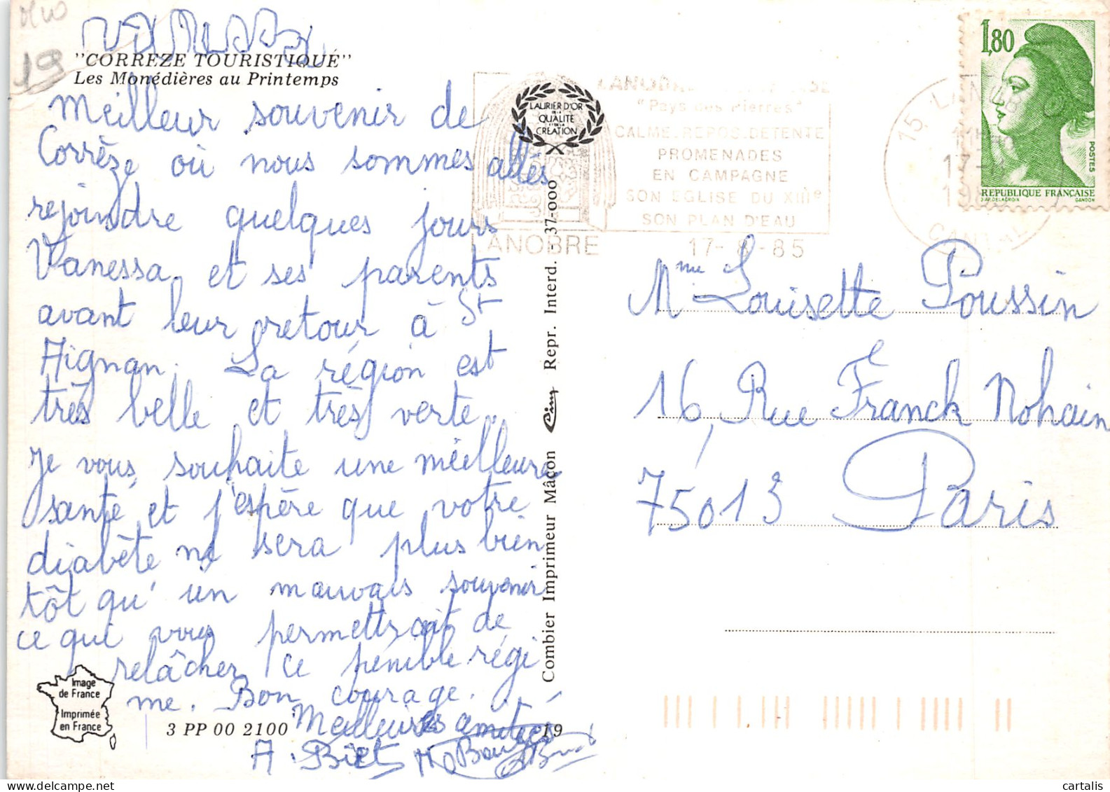 19-LES MONEDIERES-N°4167-D/0059 - Other & Unclassified