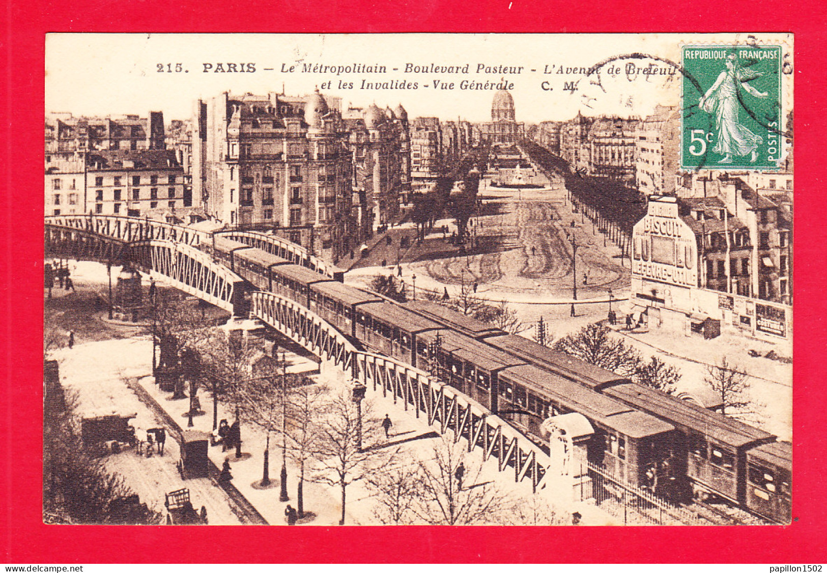 F-75-Paris-1093Ph83  Le Métropolitain, Boulevard Pasteur, Avenue De Breteuil Et Les Invalides, Cpa BE - Métro Parisien, Gares