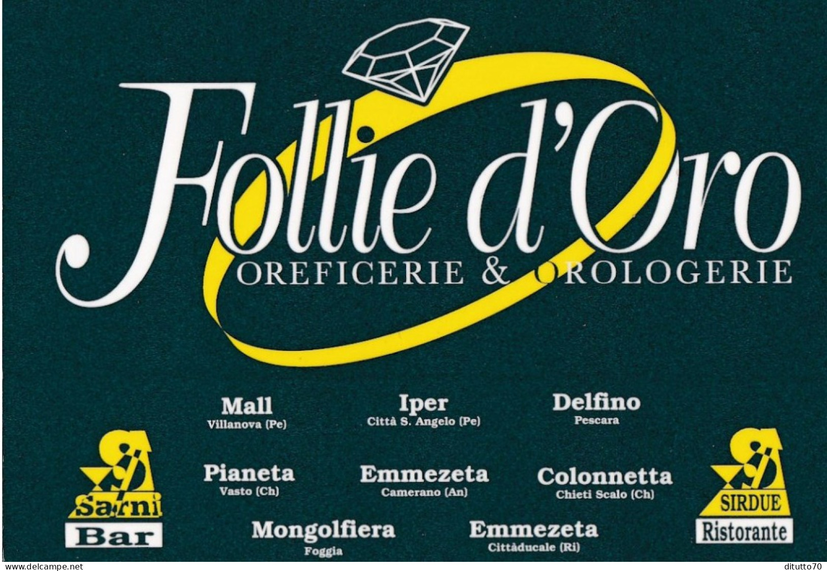 Calendarietto - Follie D'oro - Anno 1998 - Tamaño Pequeño : 1991-00