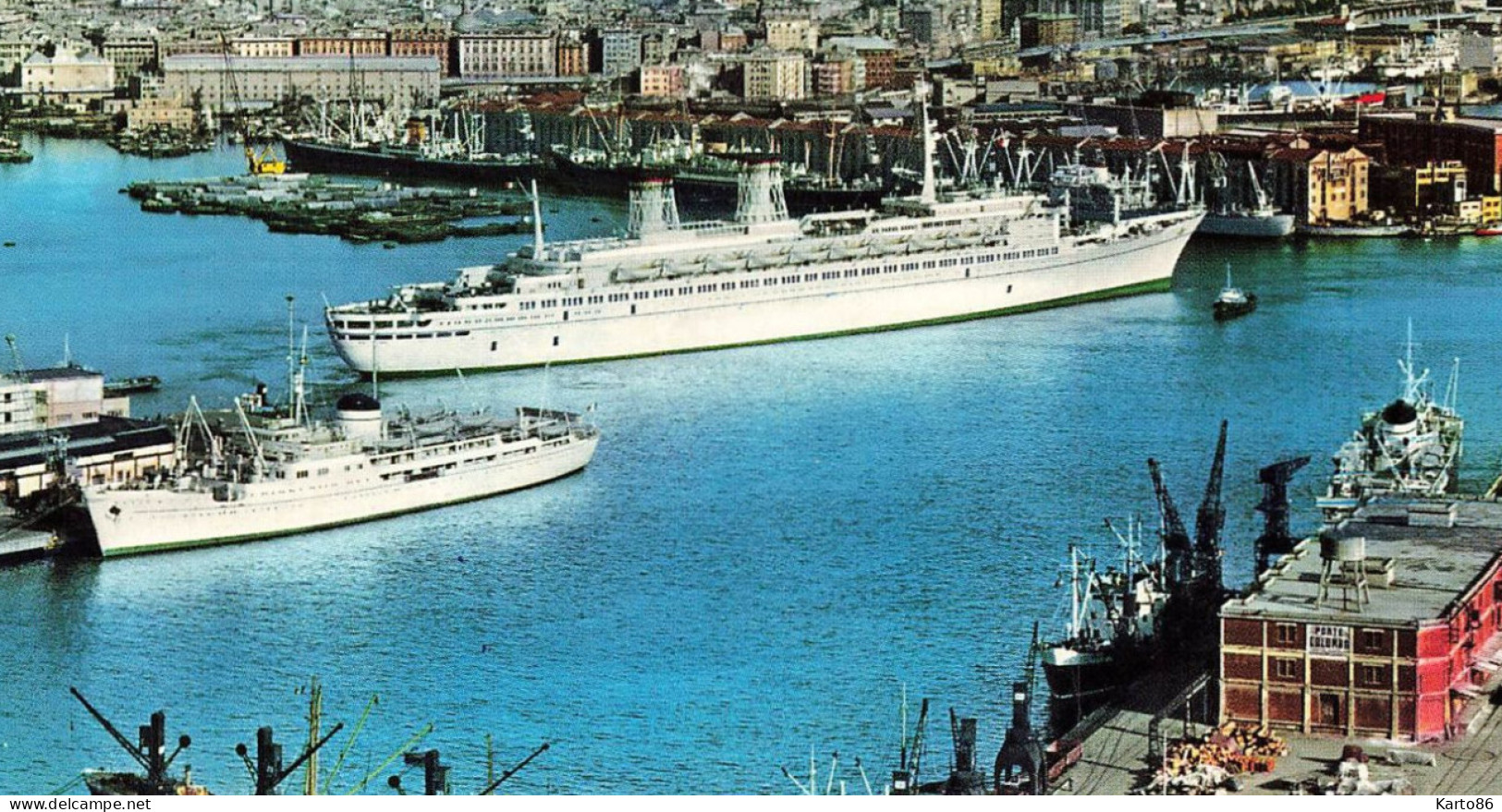 Le Bateau Paquebot " MICHELANGELO " Michelangelo * CP * Genova * Genoa Gênes Italia - Steamers