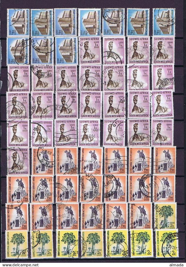 SWA 1961-1971:  Ca. 240 Stamps Used, Many Diff. Types/watermarks., Gestempelt - África Del Sudoeste (1923-1990)