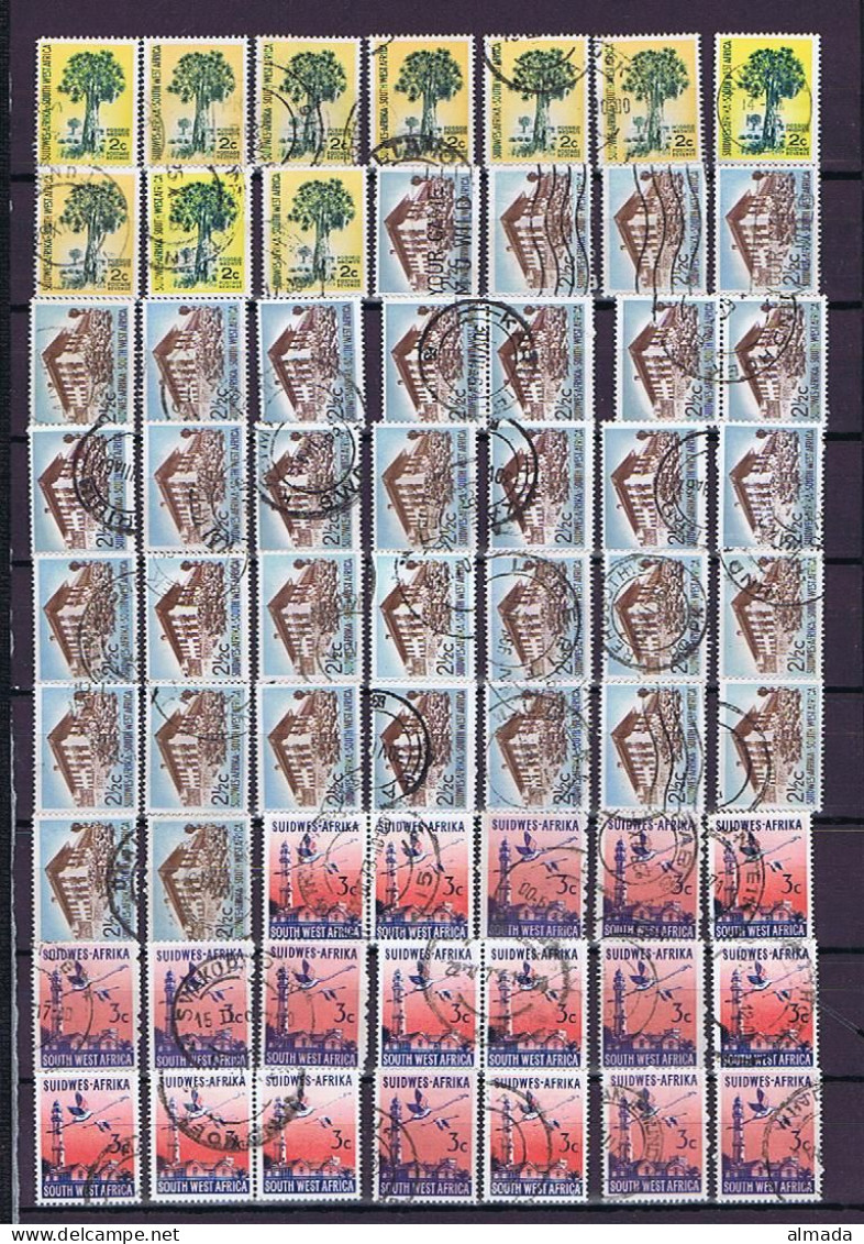 SWA 1961-1971:  Ca. 240 Stamps Used, Many Diff. Types/watermarks., Gestempelt - South West Africa (1923-1990)