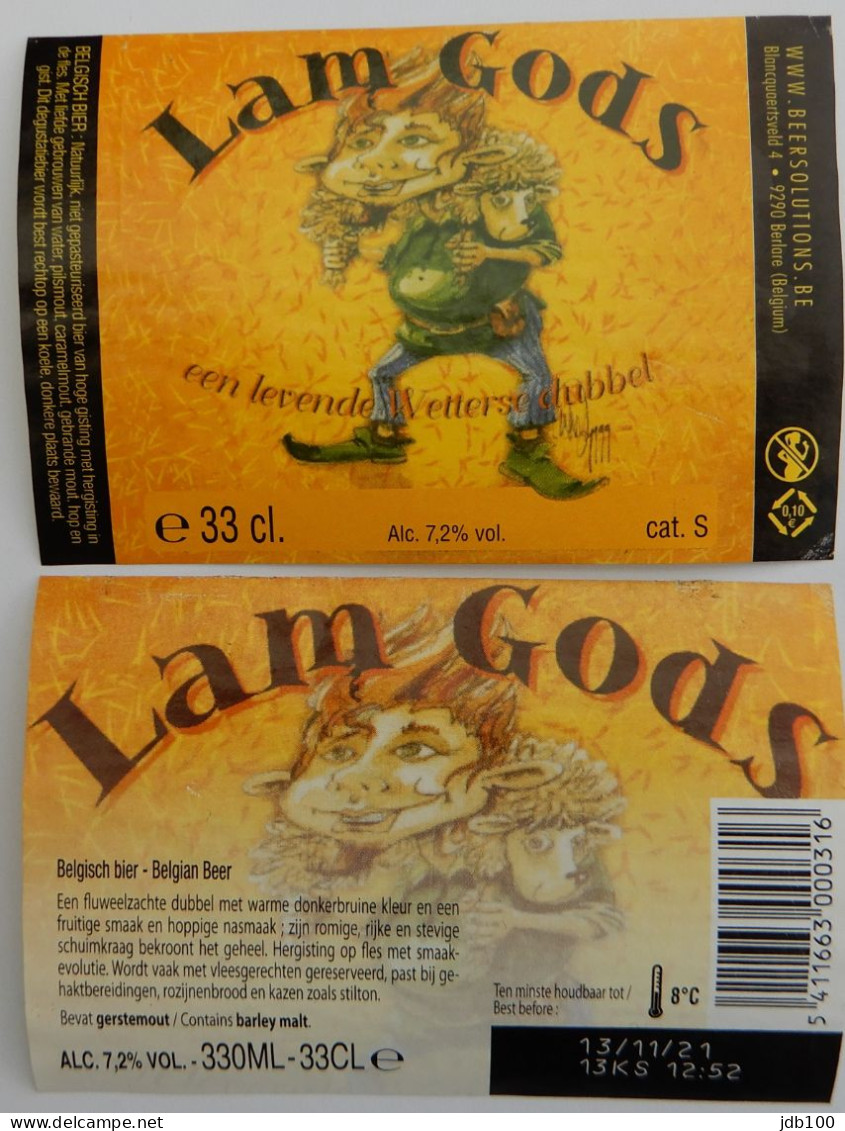 Bier Etiket (5b3), étiquette De Bière, Beer Label, Lam Gods Brouwerij Beersolutions - Bière