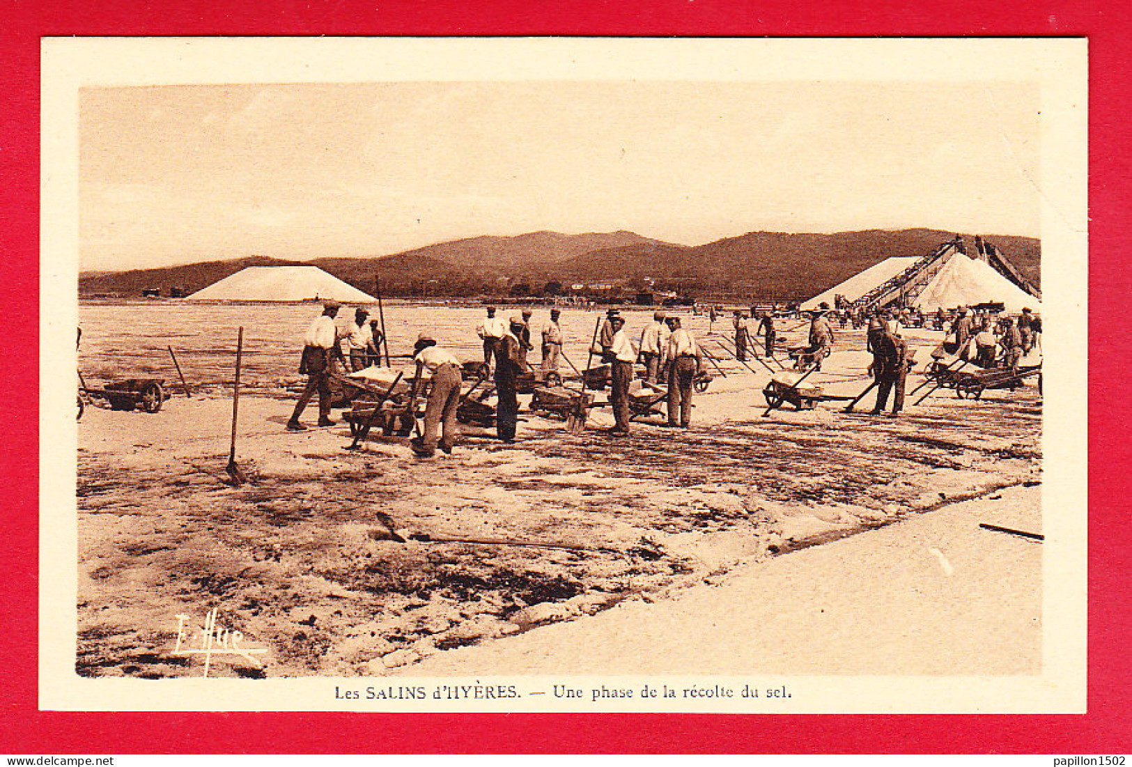 F-83-Hyeres-20P110  Les Salins, Une Phase De La Récolte Du Sel, Animation, BE - Hyeres