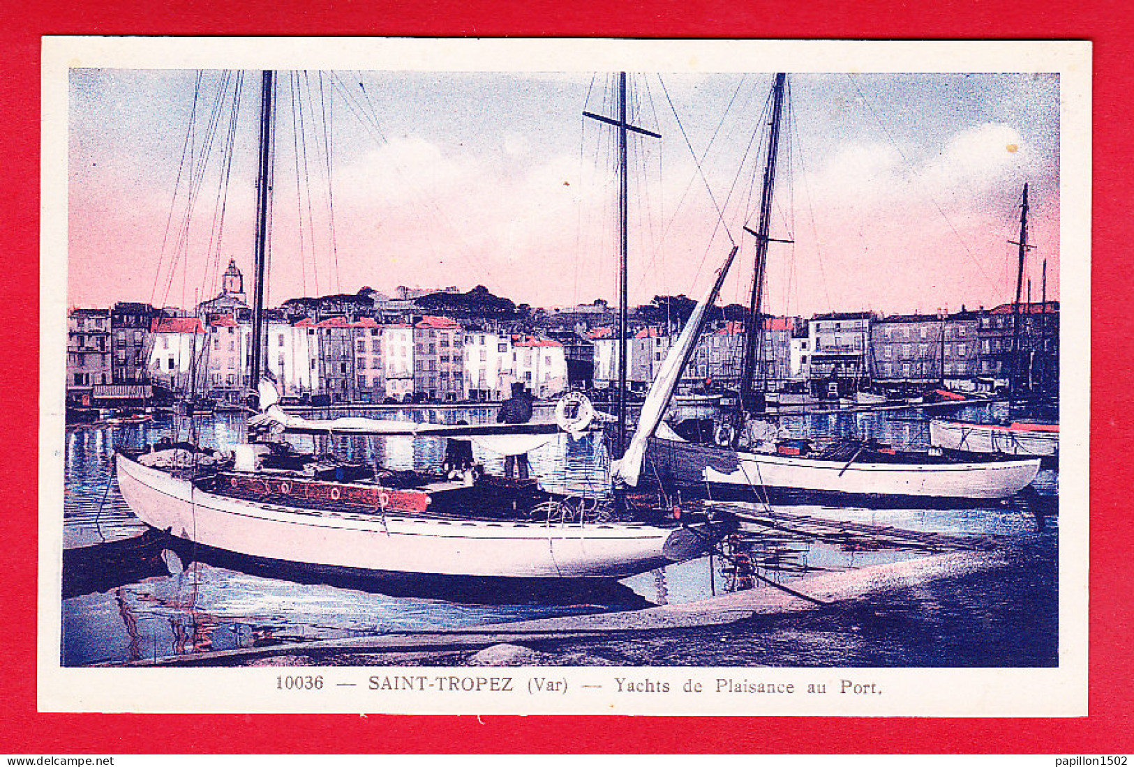 F-83-Saint Tropez-15P110  Les Yachts De Plaisance Au Port, Cpa Colorisée BE - Saint-Tropez