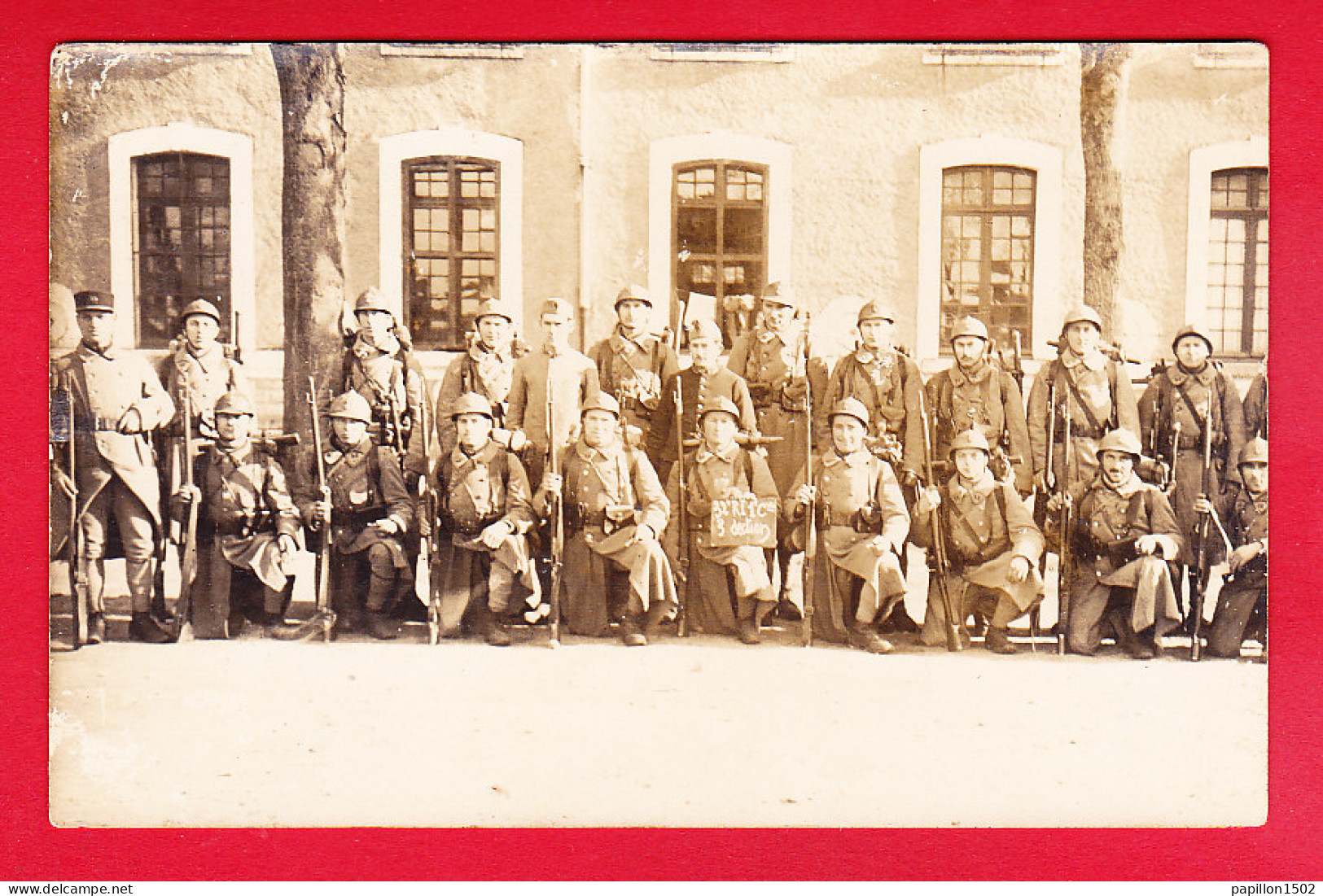 Regiment-142P110  Carte Photo, Groupe De Militaires Avec Armes, 32ème Régiment D'infanterie, Cpa BE - Régiments