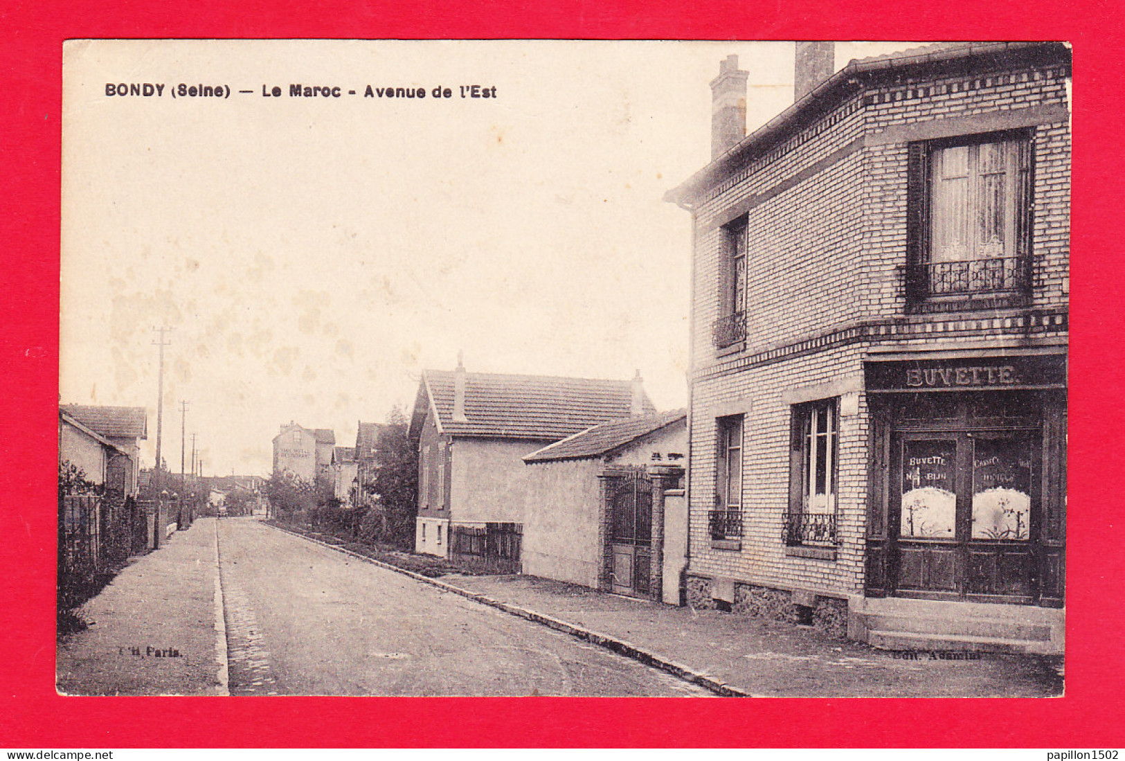 F-93-Bondy-04A19  Le Maroc, Avenue De L'est, Buvette, Cpa  - Bondy