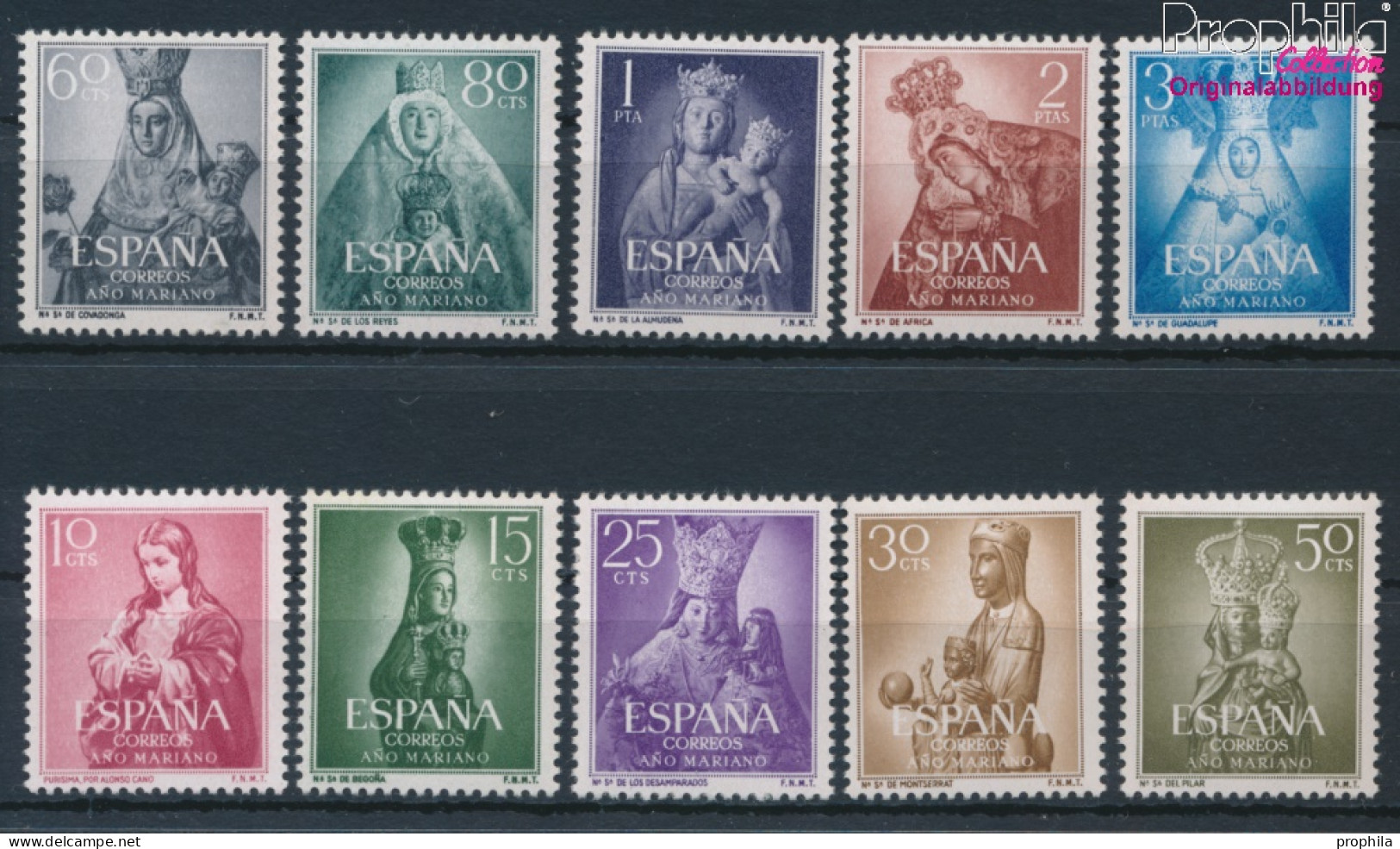 Spanien 1028-1037 (kompl.Ausg.) Postfrisch 1954 Marianisches Jahr (10368425 - Ungebraucht