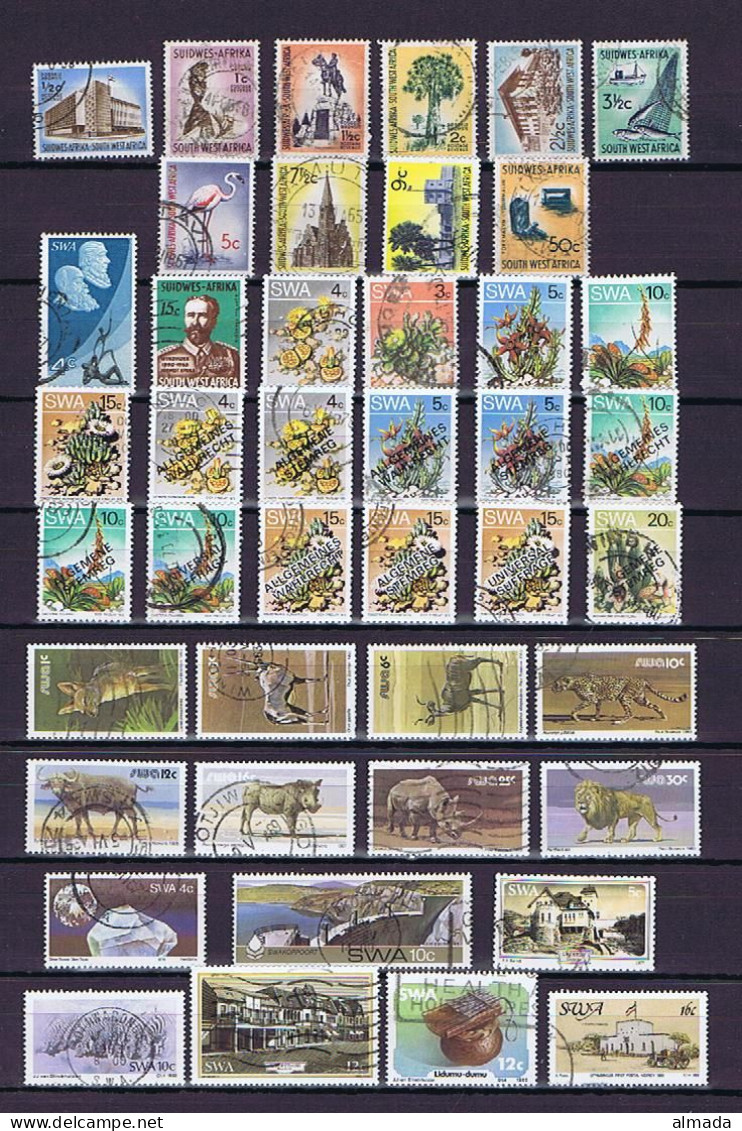 SWA 1961-1987:  43 Diff.  Stamps Used., Gestempelt - África Del Sudoeste (1923-1990)