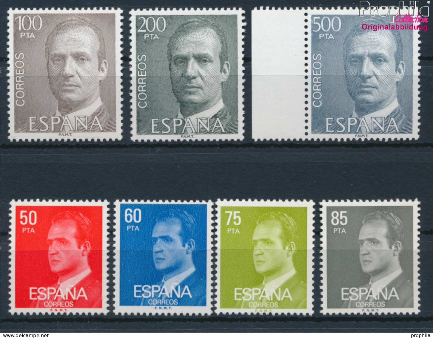 Spanien 2513y-2519y (kompl.Ausg.) Postfrisch 1981 Juan Carlos I. (10368436 - Unused Stamps