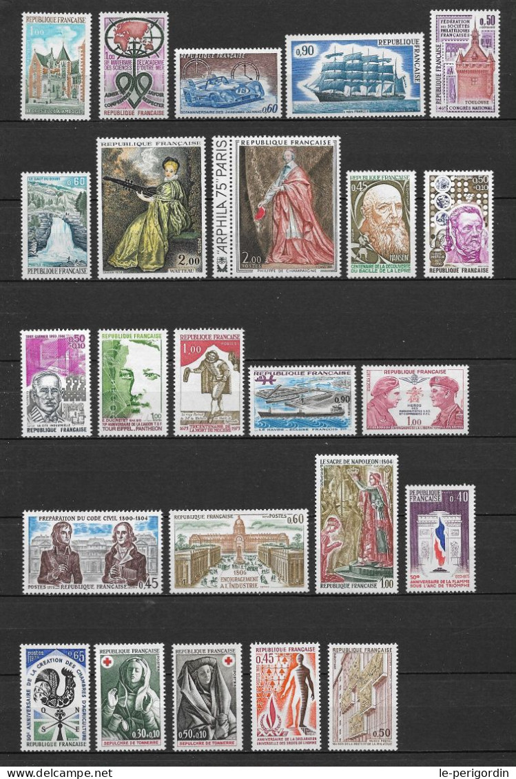 France Année Complete 1973 , Neuve , ** , Sans Charniere , Ttb . - 1970-1979