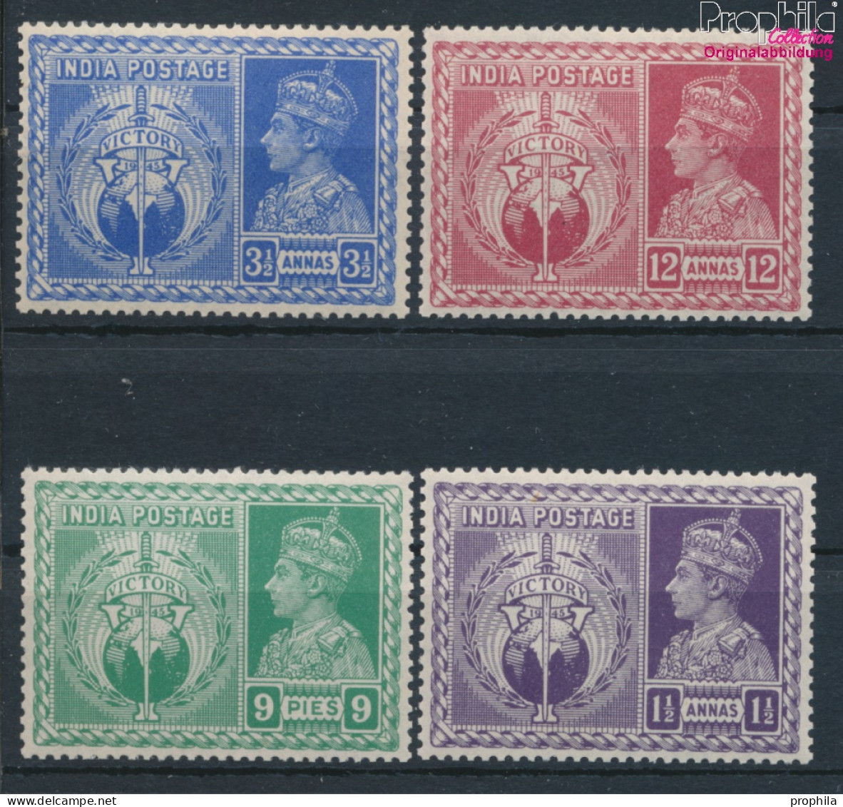 Indien 178-181 (kompl.Ausg.) Postfrisch 1946 Sieg Der Alliierten (10368502 - 1936-47 King George VI