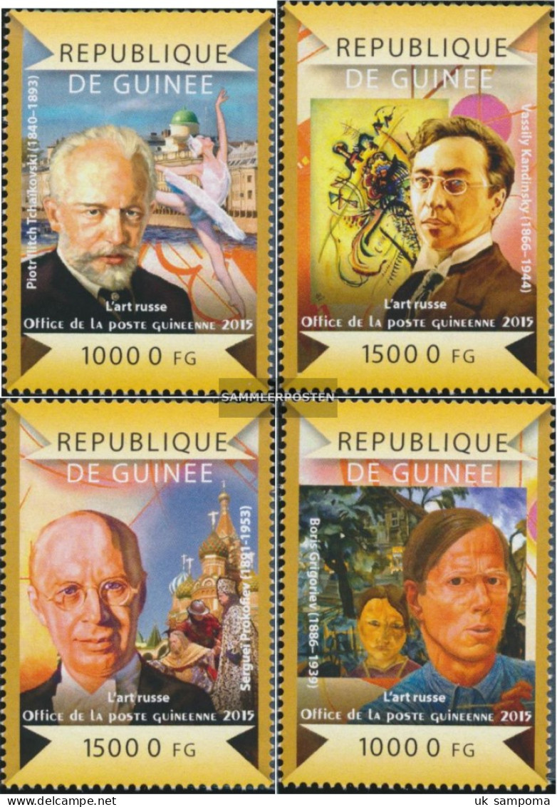 Guinea 10977-10980 (complete. Issue) Unmounted Mint / Never Hinged 2015 Russian Art - Guinea (1958-...)