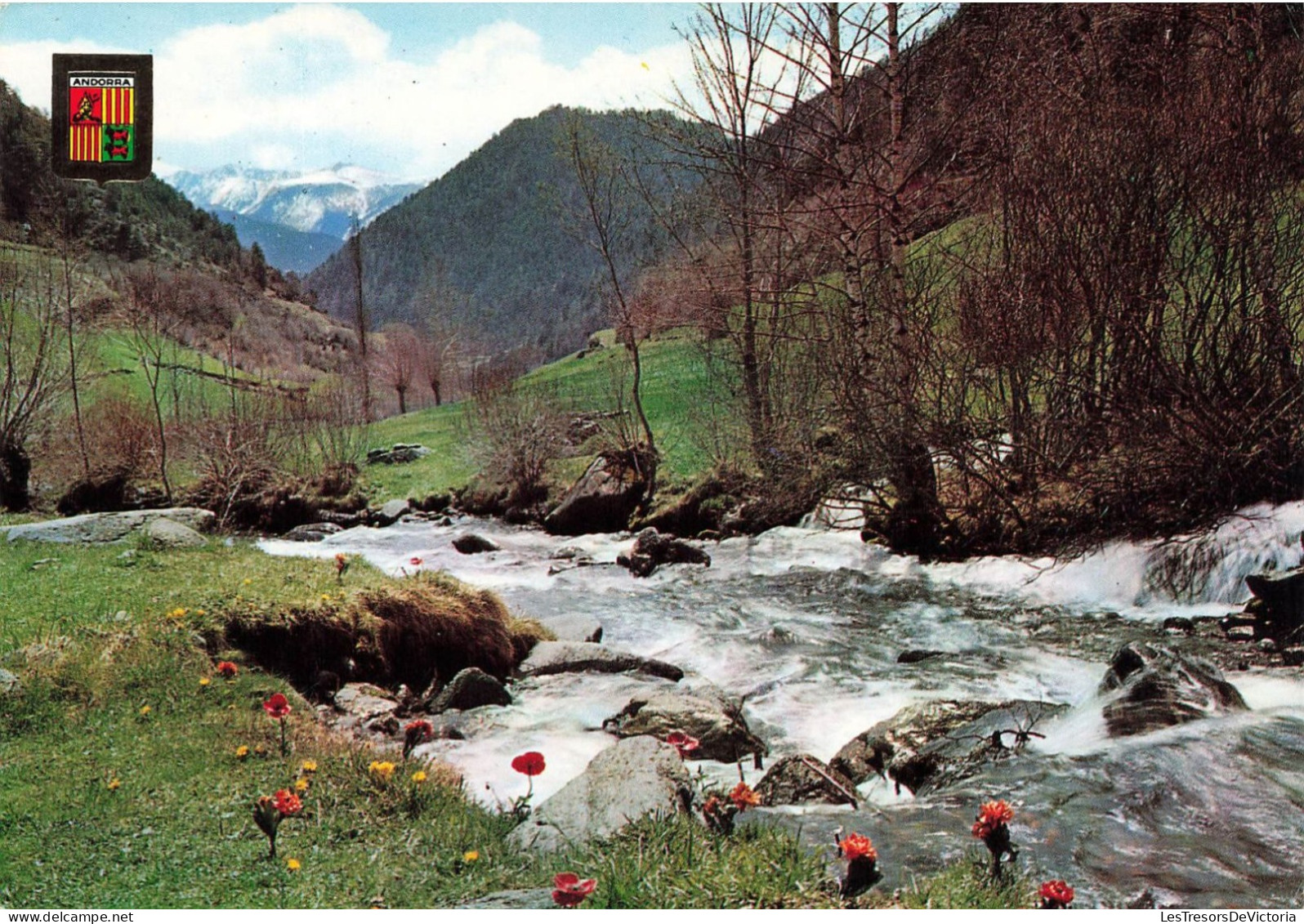 ANDORRE - Valls D'Andorra -Vall D'Arinsal I Riu Arinsal - Vallée D'Arinsal Et Fleuve Arinsal - Carte Postale - Andorre