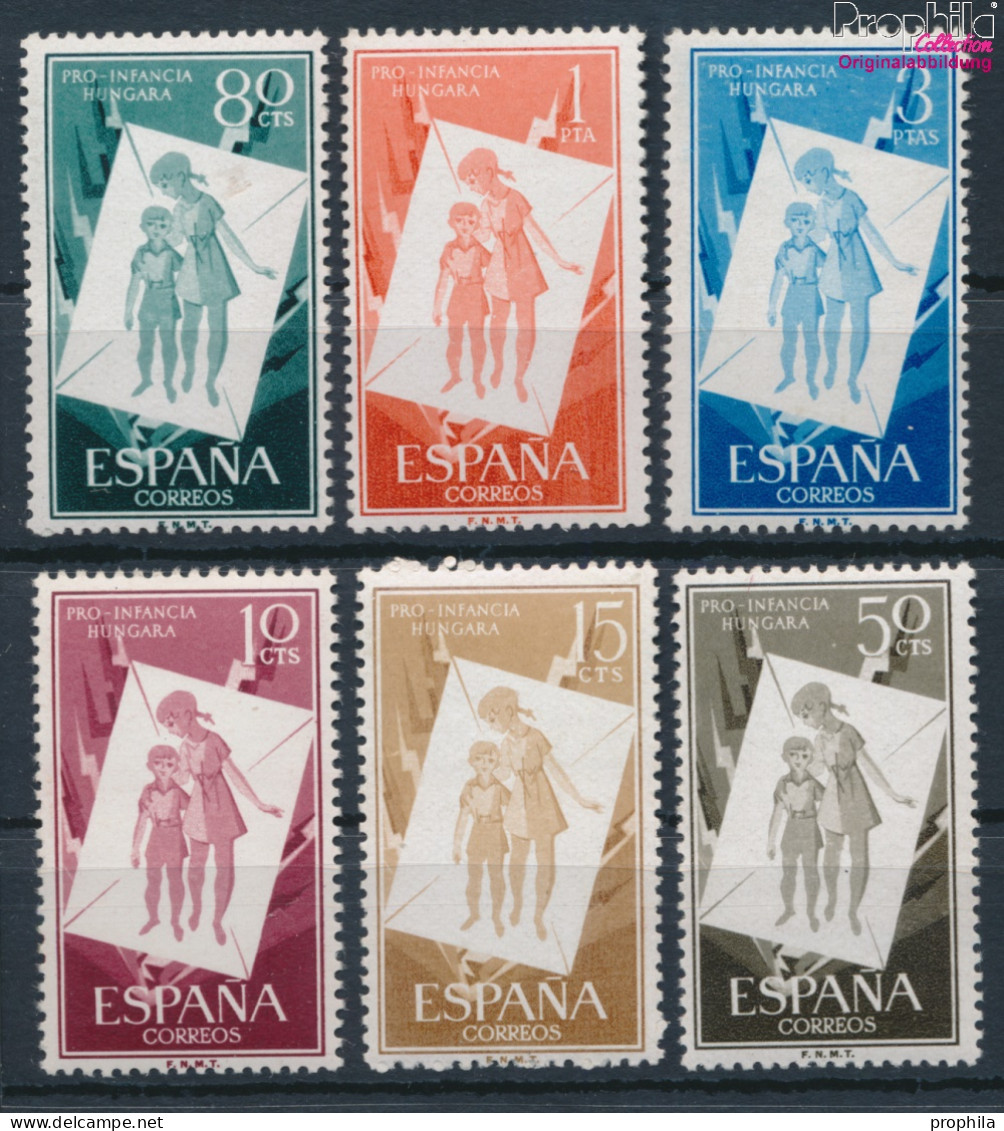 Spanien 1097-1102 (kompl.Ausg.) Postfrisch 1956 Ungarische Jugend (10368429 - Unused Stamps