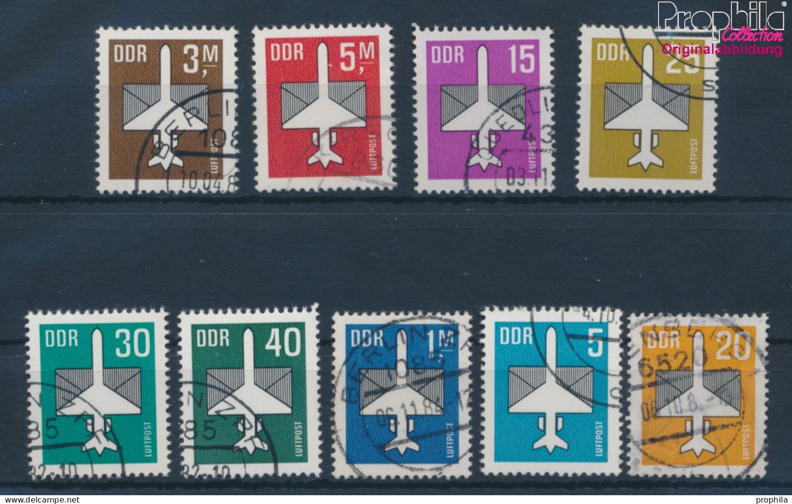 DDR 2751-2753,2831-2832,2868, 2967,3128-3129 (kompl.) Gestempelt 1982/87 Flugpostmarken (10392476 - Used Stamps