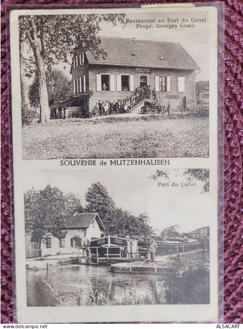 Souvenir De Mutzenhausen , Restaurant Au Port Du Canal - Autres & Non Classés