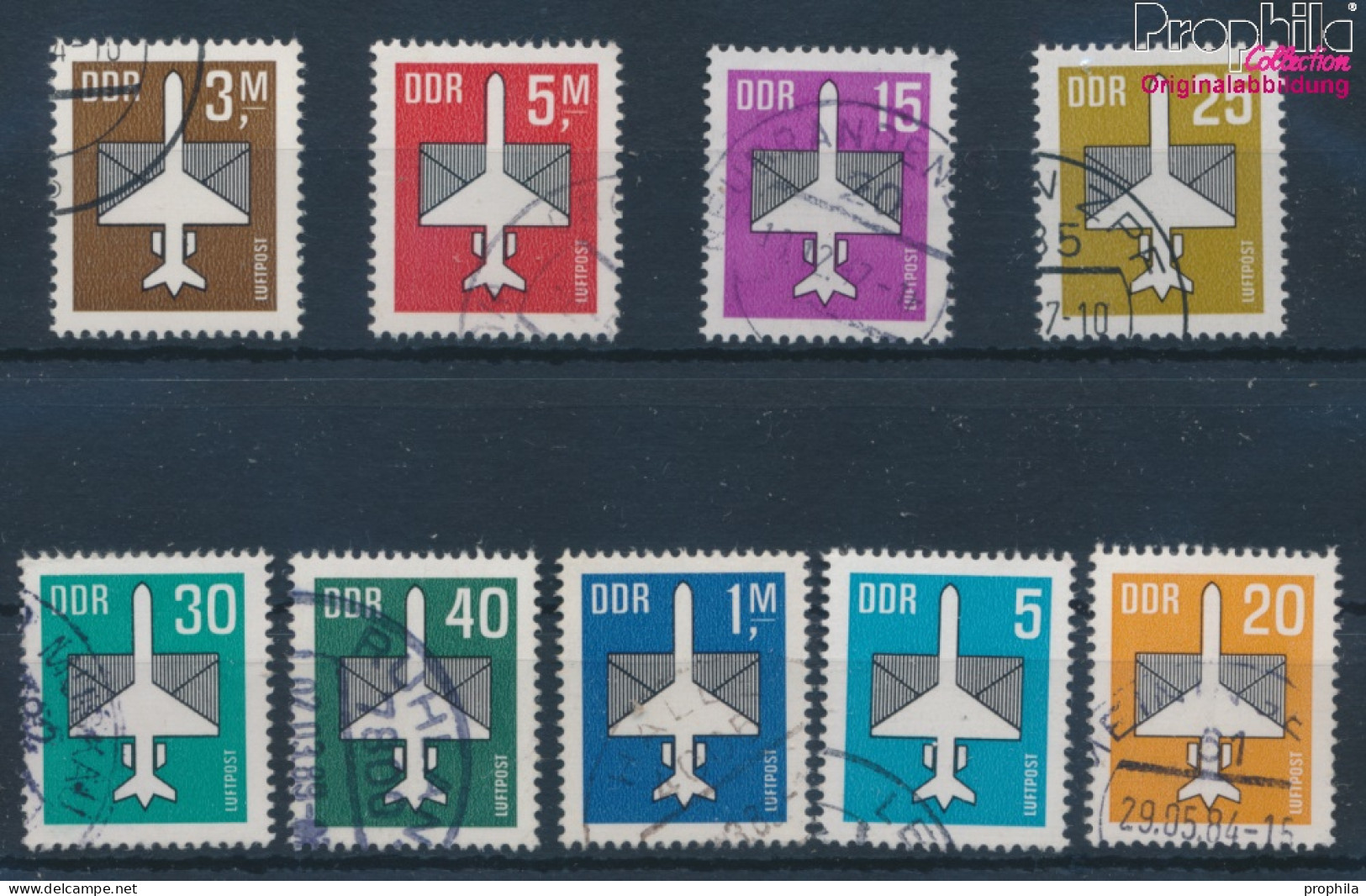DDR 2751-2753,2831-2832,2868, 2967,3128-3129 (kompl.) Gestempelt 1982/87 Flugpostmarken (10392477 - Used Stamps
