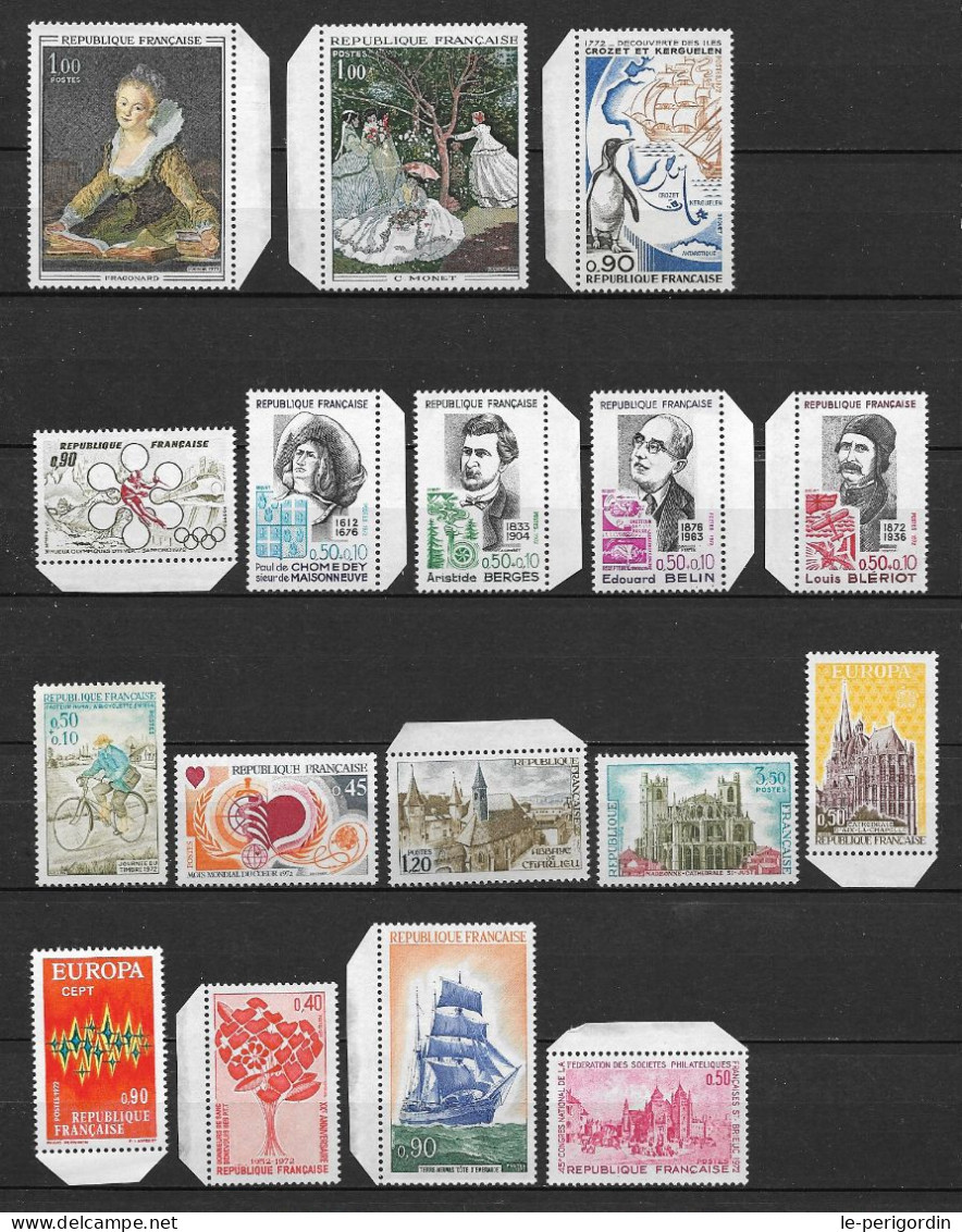 France Année Complete 1972 , Neuve , ** , Sans Charniere , Ttb . - 1970-1979