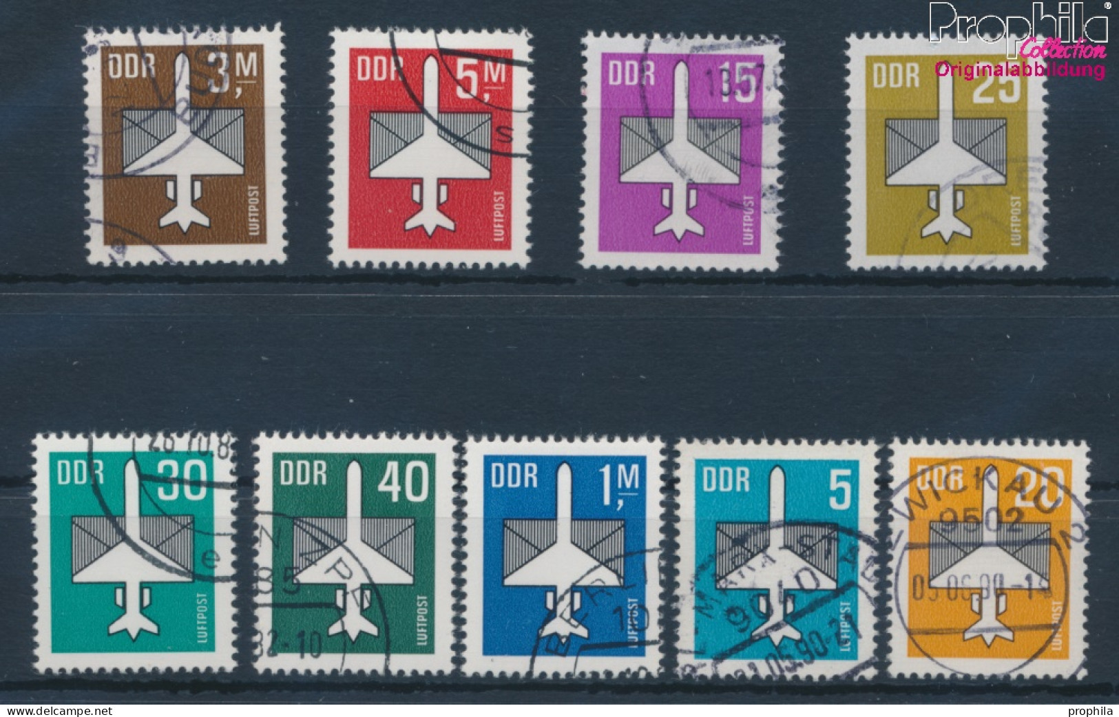 DDR 2751-2753,2831-2832,2868, 2967,3128-3129 (kompl.) Gestempelt 1982/87 Flugpostmarken (10392478 - Gebruikt