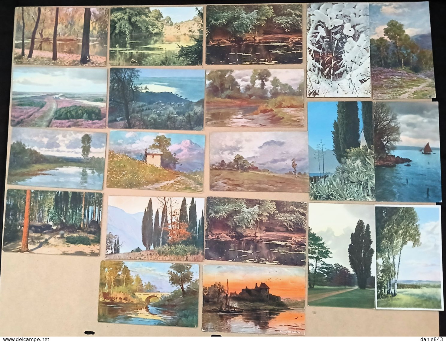 Lot De 20 CPA  ILLUSTRATEURS - Vue Paysages,  Quelques-unes Signées - Toutes Les Cartes Visibles - 5 - 99 Karten