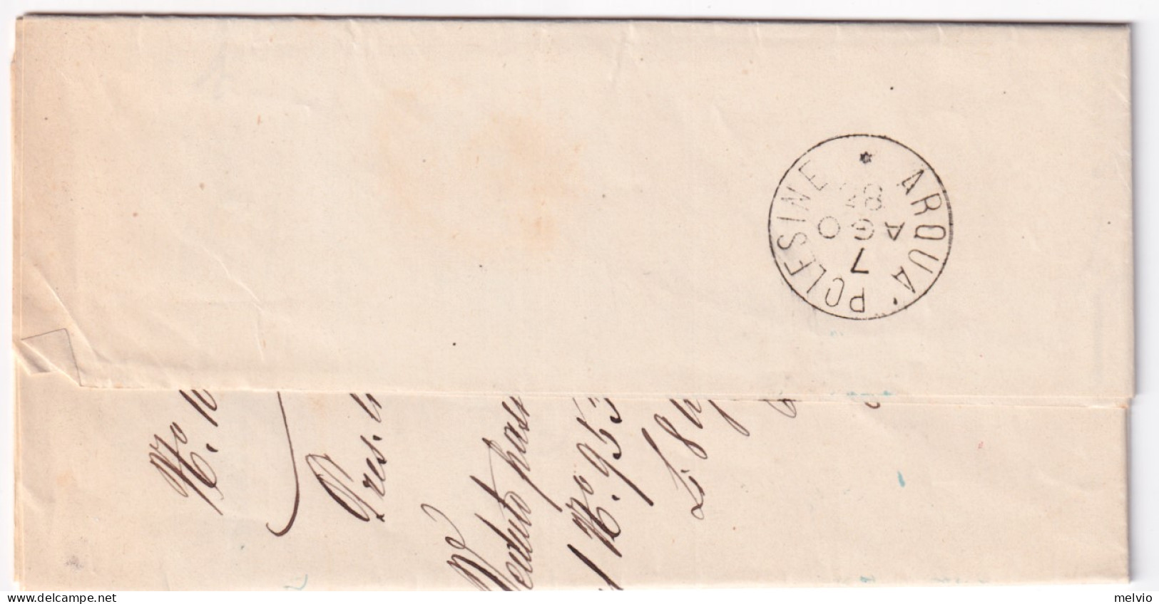 1885-GAVELLO Ottagonale Collettoria (7.8) Su Piego - Poststempel