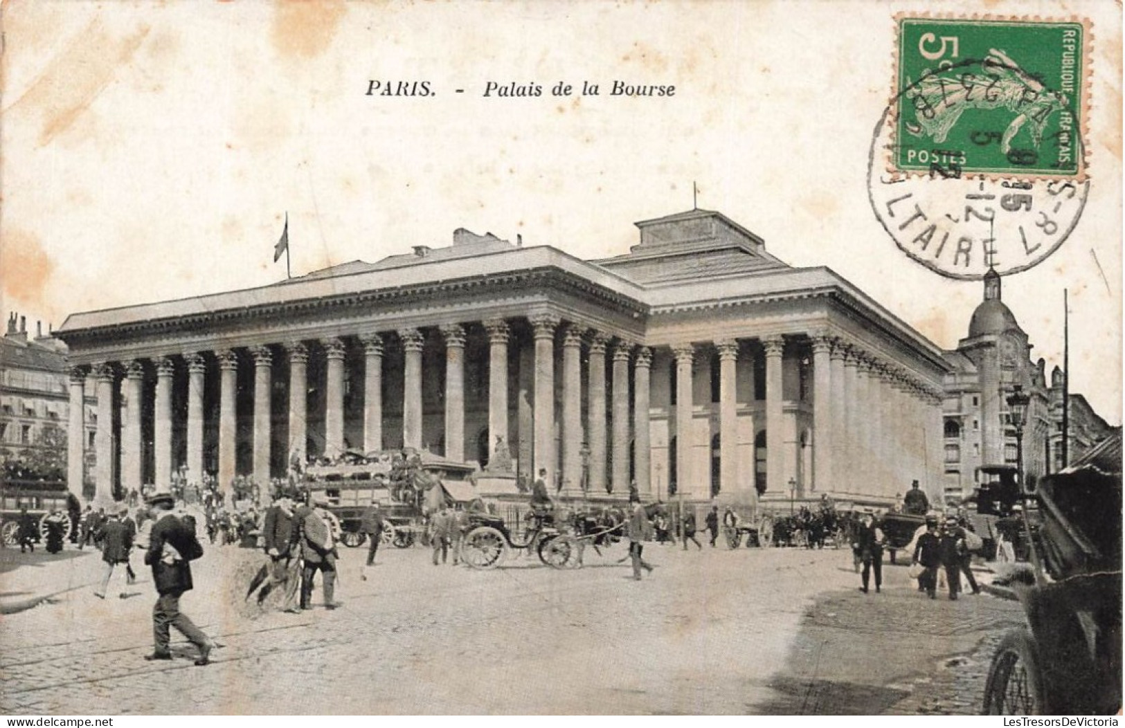 FRANCE - Paris - Vue Sur Le Palais De La Bourse - Vue Générale - Animé - Voiture - Carte Postale Ancienne - Otros Monumentos