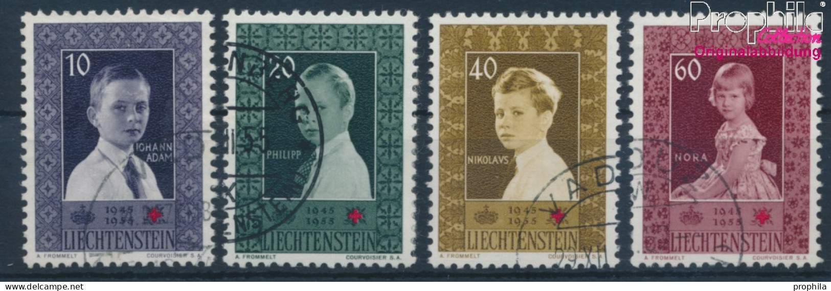 Liechtenstein 338-341 (kompl.Ausg.) Gestempelt 1955 Rotes Kreuz (10374133 - Gebraucht