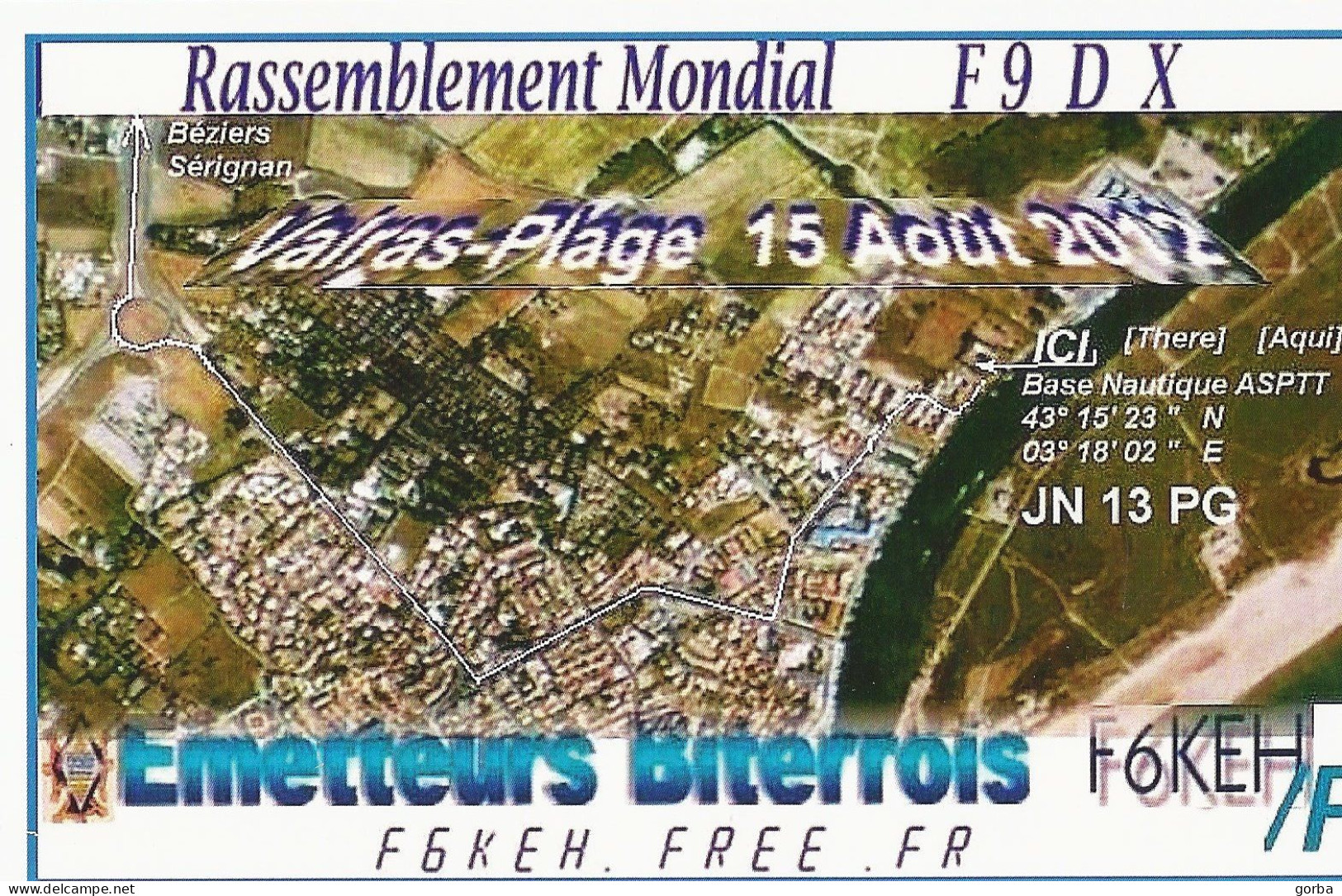 CPM - QSL RADIO - Rassemblement Mondial - VALRAS-PLAGE (34) - Amateurfunk