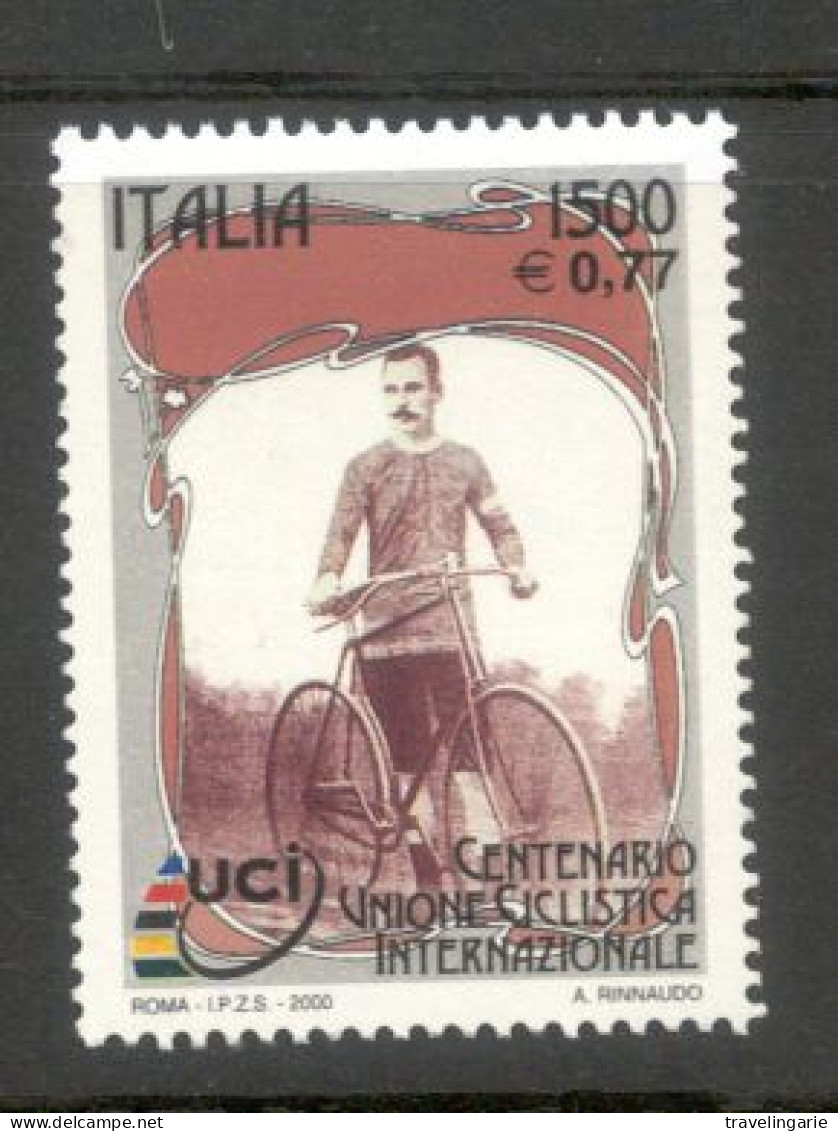 ITALY 2000 CENTENARY OF THE INTERNATIONAL CYCLING UNION MNH ** - Cycling