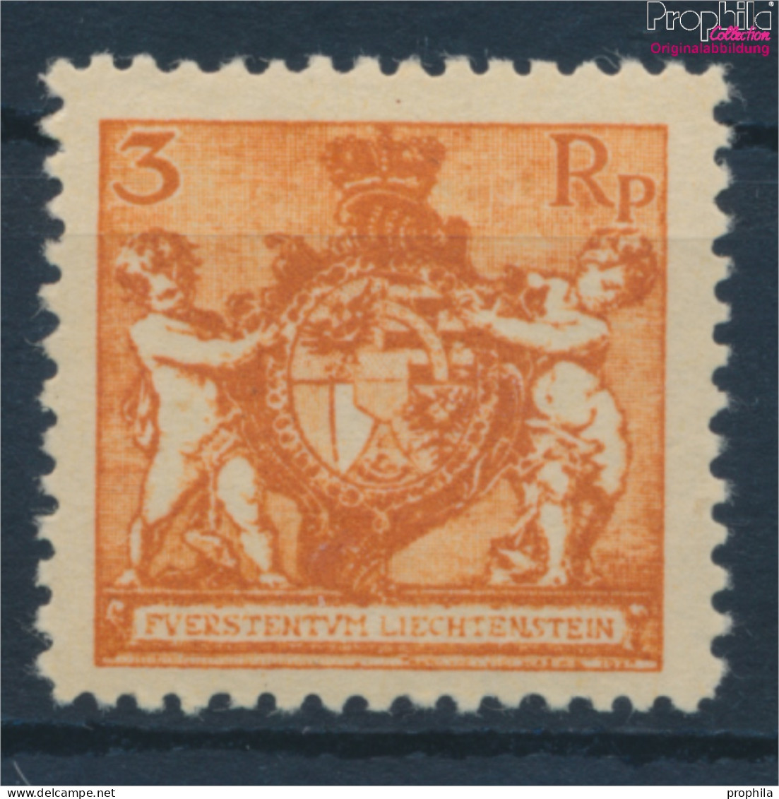 Liechtenstein 47B, Gezähnt L 12 1/2 Postfrisch 1921 Landeswappen (10373708 - Neufs